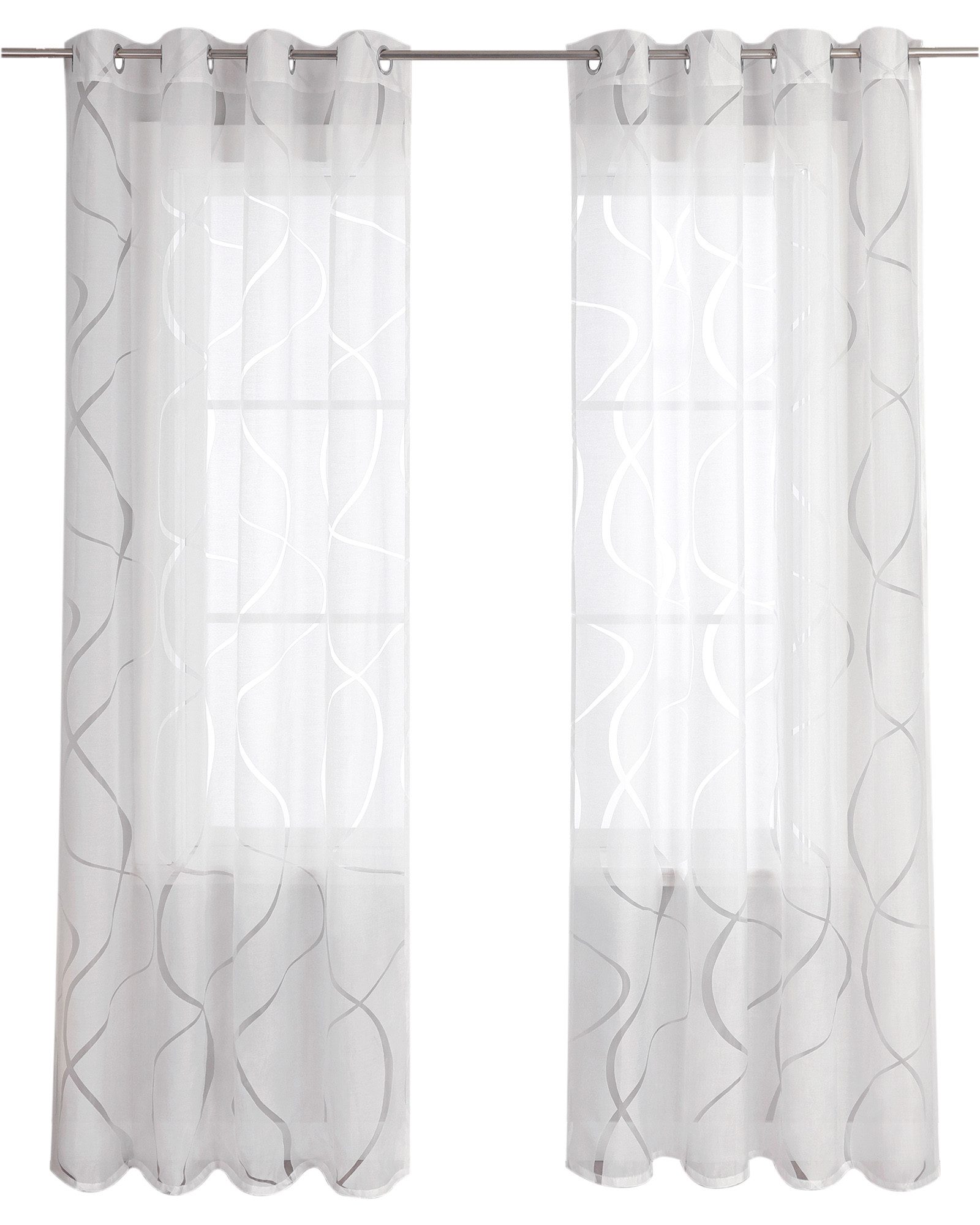 Joyswahl Gardine (1 St), Ösen, transparent, Fenster Gardinenschals Ausbrenn günstig online kaufen