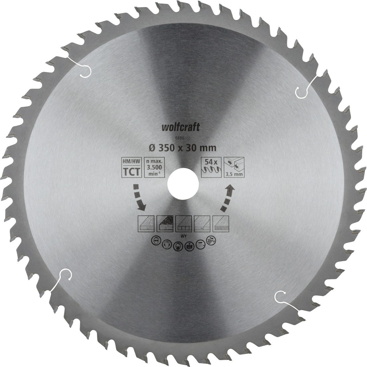 Wolfcraft Kreissägeblatt Wolfcraft Kreissägeblatt Serie orange Ø 350 mm