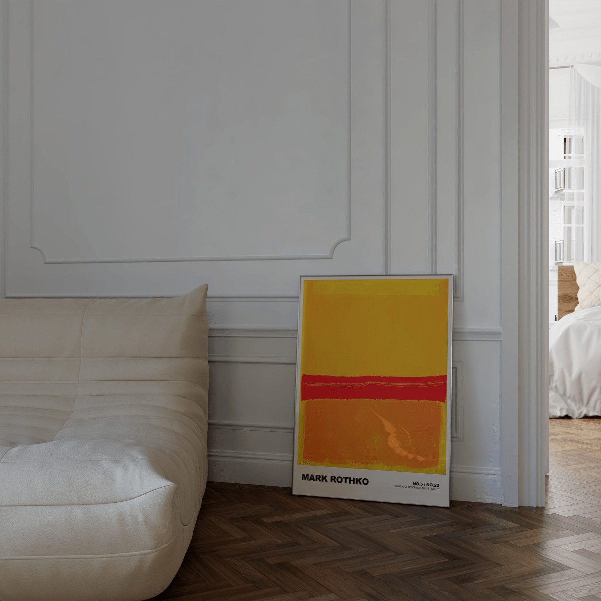 JUSTGOODMOOD Poster Mark Rothko No5 No22 Abstrakter Expressionismus Farbfeld Print ohne Ra, (1 St) – Bild 5 von 5