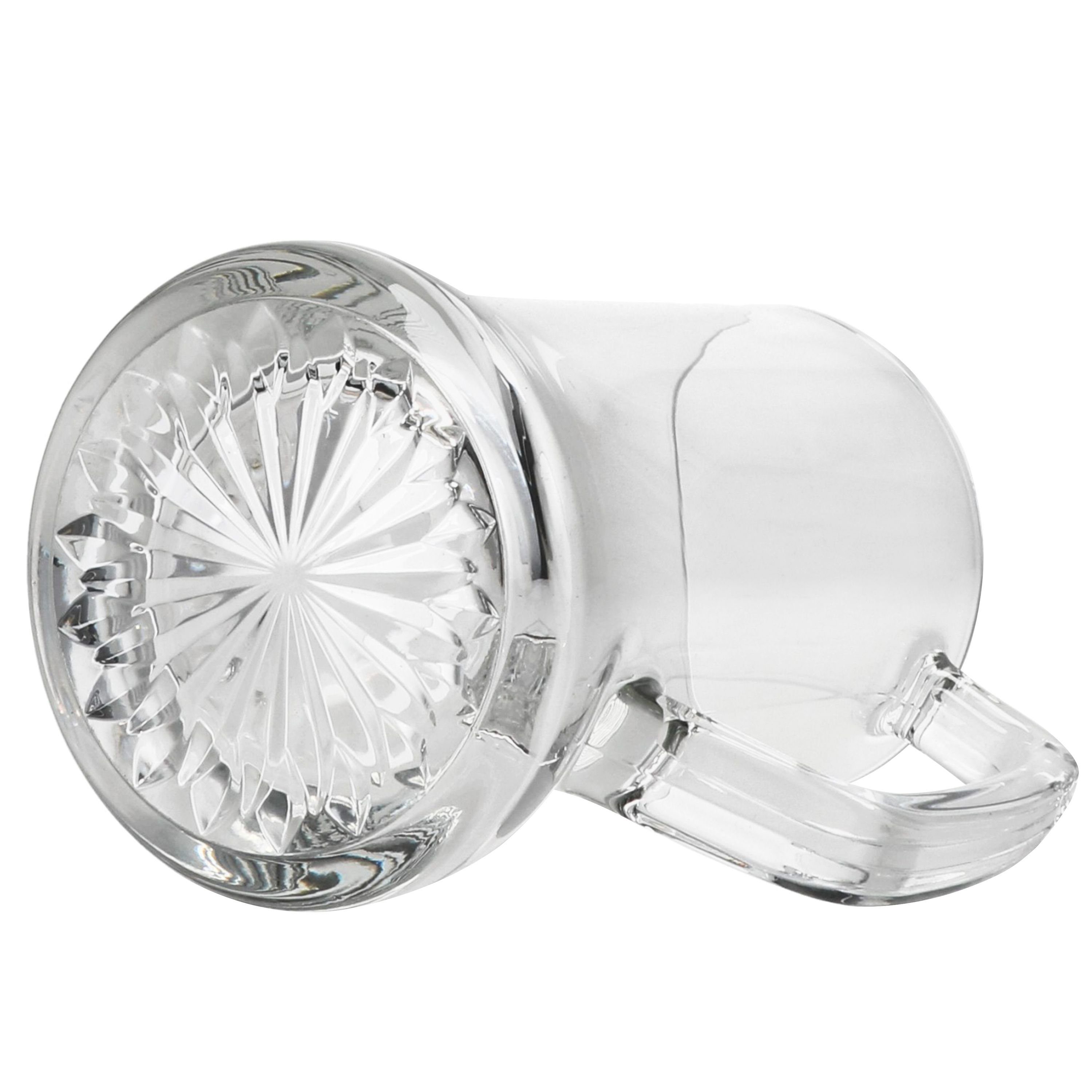 MamboCat Bierglas 4x Artisan Bierkrug 250ml mit Sternboden & Henkel Bierhumpen 0,25L, Glas