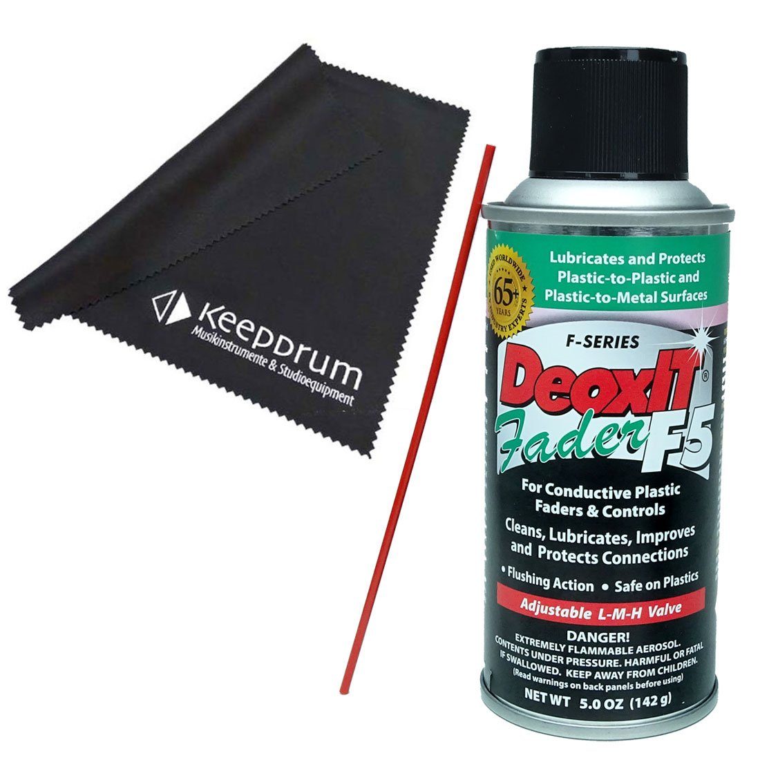 Caig Feinmechaniköl Caig DeoxIT F5S-H6 Faderlube Spray mit Mikrofasertuch