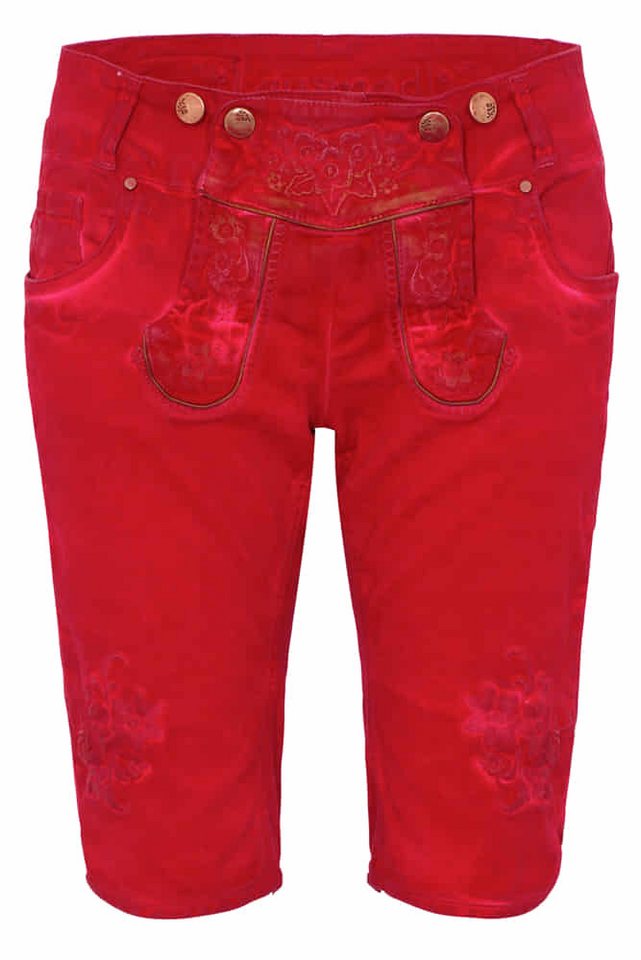 Hangowear Trachtenhose Trachtenbermuda Ovida rot