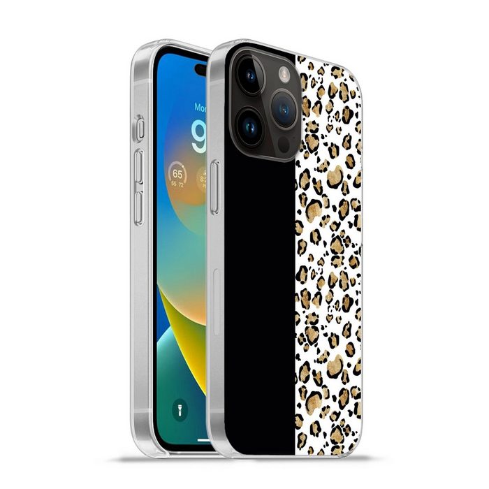 MuchoWow Handyhülle Panther Druck - Tiere - Aquarell Handyhülle Telefonhülle Apple iPhone 14 Pro