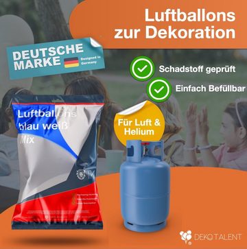 Dekotalent® Luftballon 100x Luftballons blau-weiß - Oktoberfest, Dekoration Wiesn