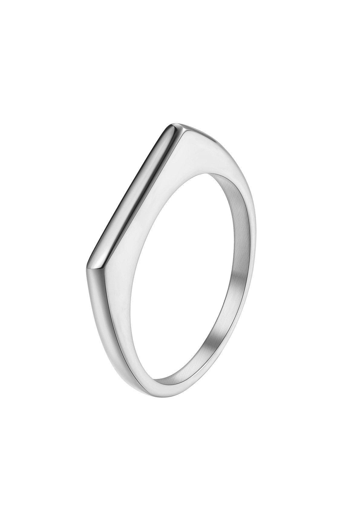 Hey Happiness Fingerring Schlanker Siegelring, Trendy Vergoldeter Ring Rechteck, wasserfest