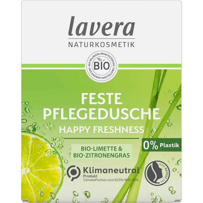 Laverana Feste Duschseife Feste Pflegedusche Happy Freshness 50 g