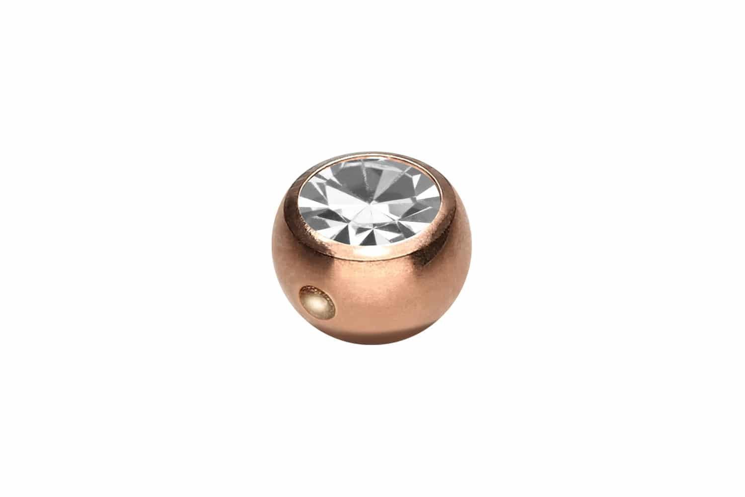 PIERCINGLINE Piercing-Set Chirurgenstahl Klemmkugel KRISTALL (Klemm-Aufsätze, 1-tlg)