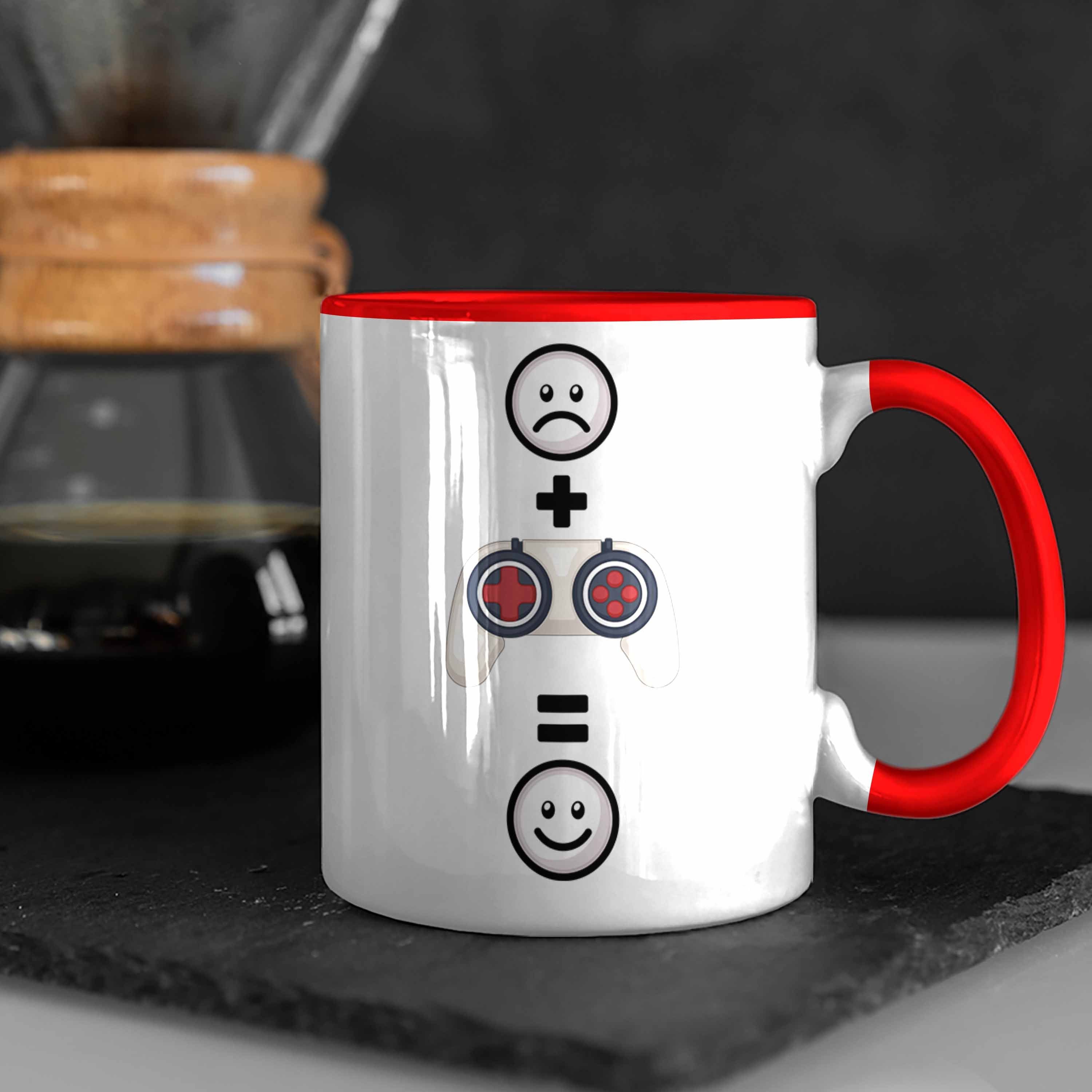 Lustige Gamer Geschenk Geschenkidee :(Kontro Rot Trendation Zocker Tasse für Gamer Tasse