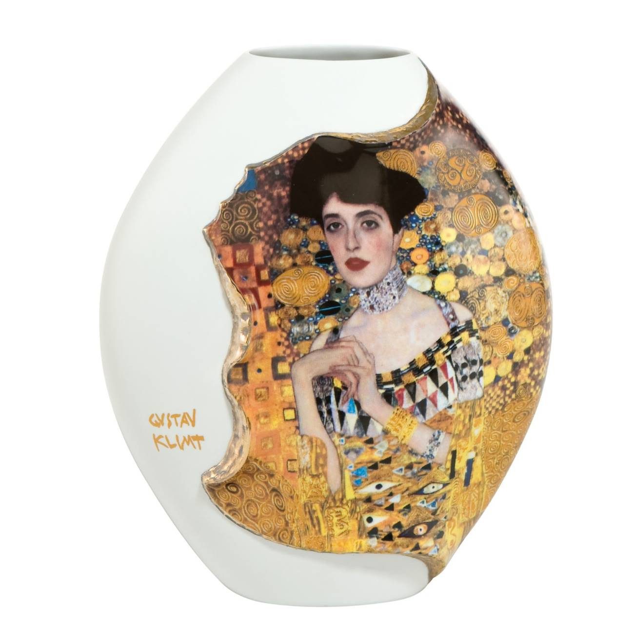 Goebel Dekovase Gustav Klimt, Farbe: Weiß, Motiv: Adele Bloch-Bauer