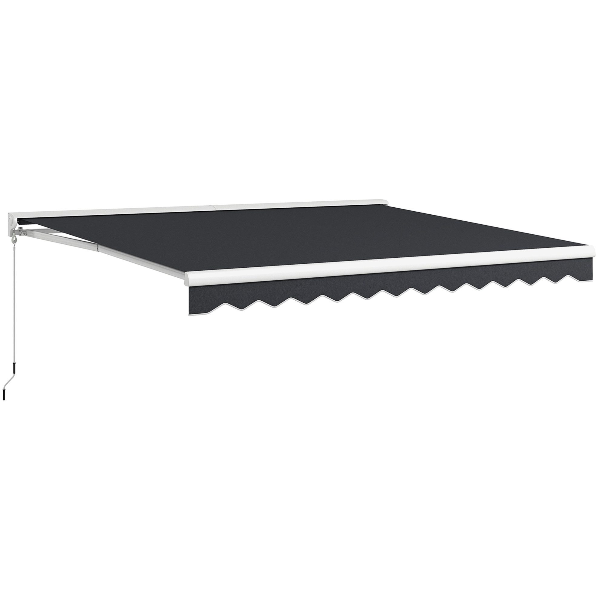 REDOM Gelenkarmmarkise Elektrische Markise 395x300 cm Balkonmarkise Wandmontage Sonnenschutz (Packung, 1-St., Stabiles Alu Gestell für angenehmen Schatten im Outdoor Bereich) Bedienung per Fernsteuerung oder Kurbel für Balkon und Garten Nutzung