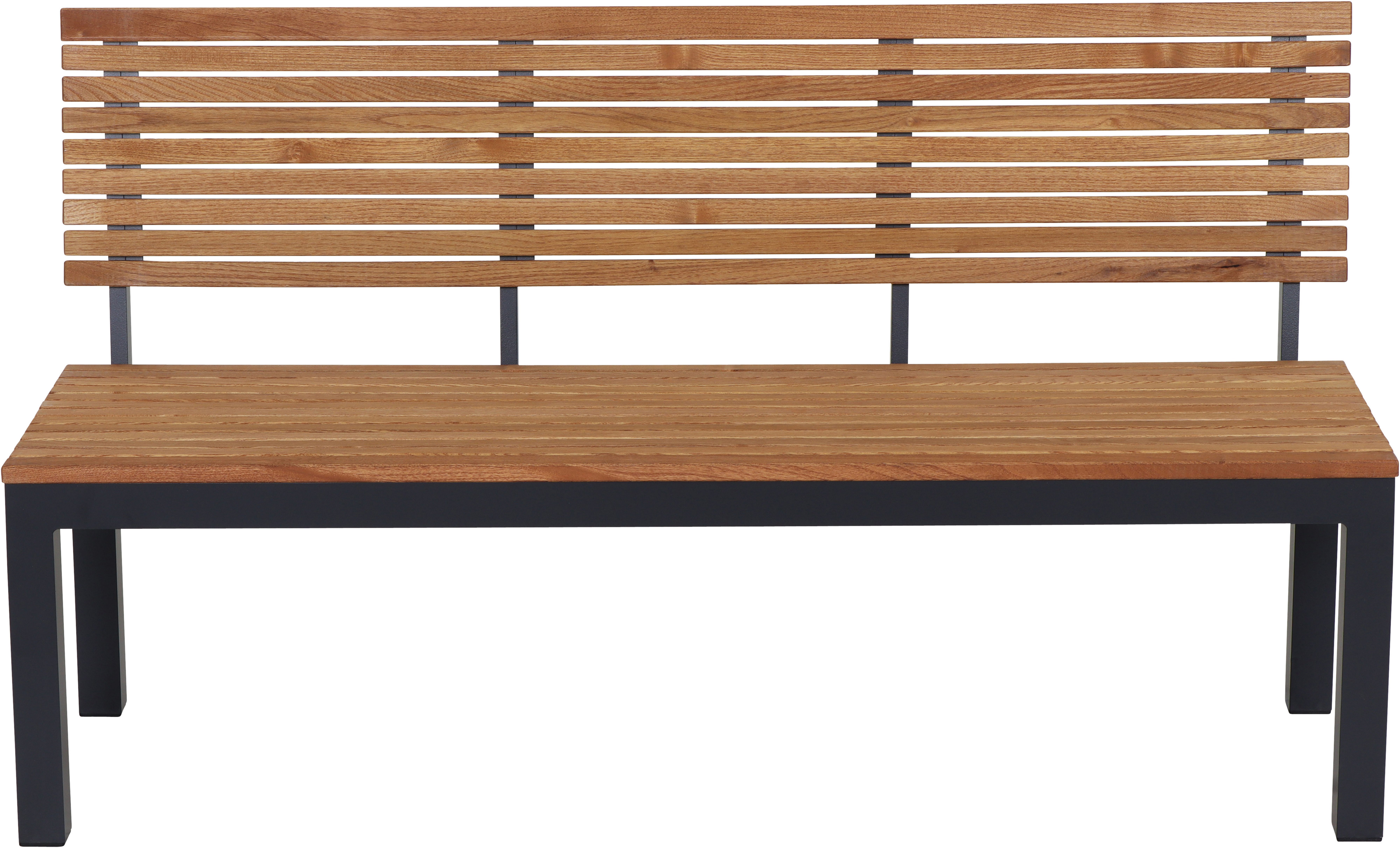 Siena Garden Gartenbank Bozen 2er Aluminiumgestell anthrazit Robininenholz, Flächen aus Robinienholz FSC® 100%