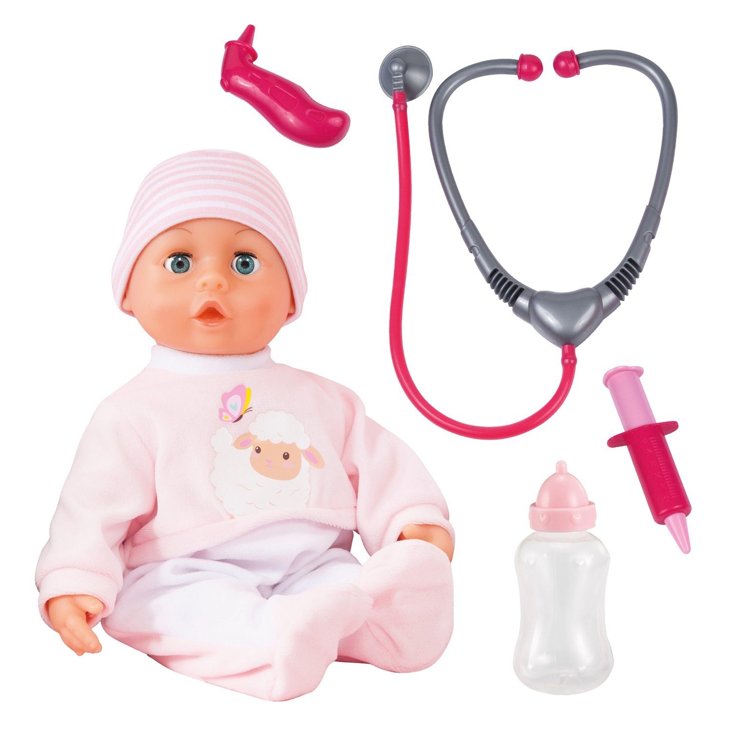 Babypuppe 93378AF Doktor-Set Babypuppe mit Sound 33cm