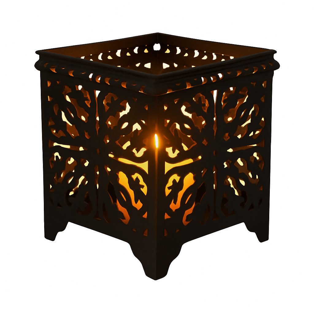 Marrakesch Orient & Mediterran Interior Teelichthalter Marokkanisches Windlicht Randa handgefertigt aus Metall 27 cm im Trend (1 St), Handarbeit