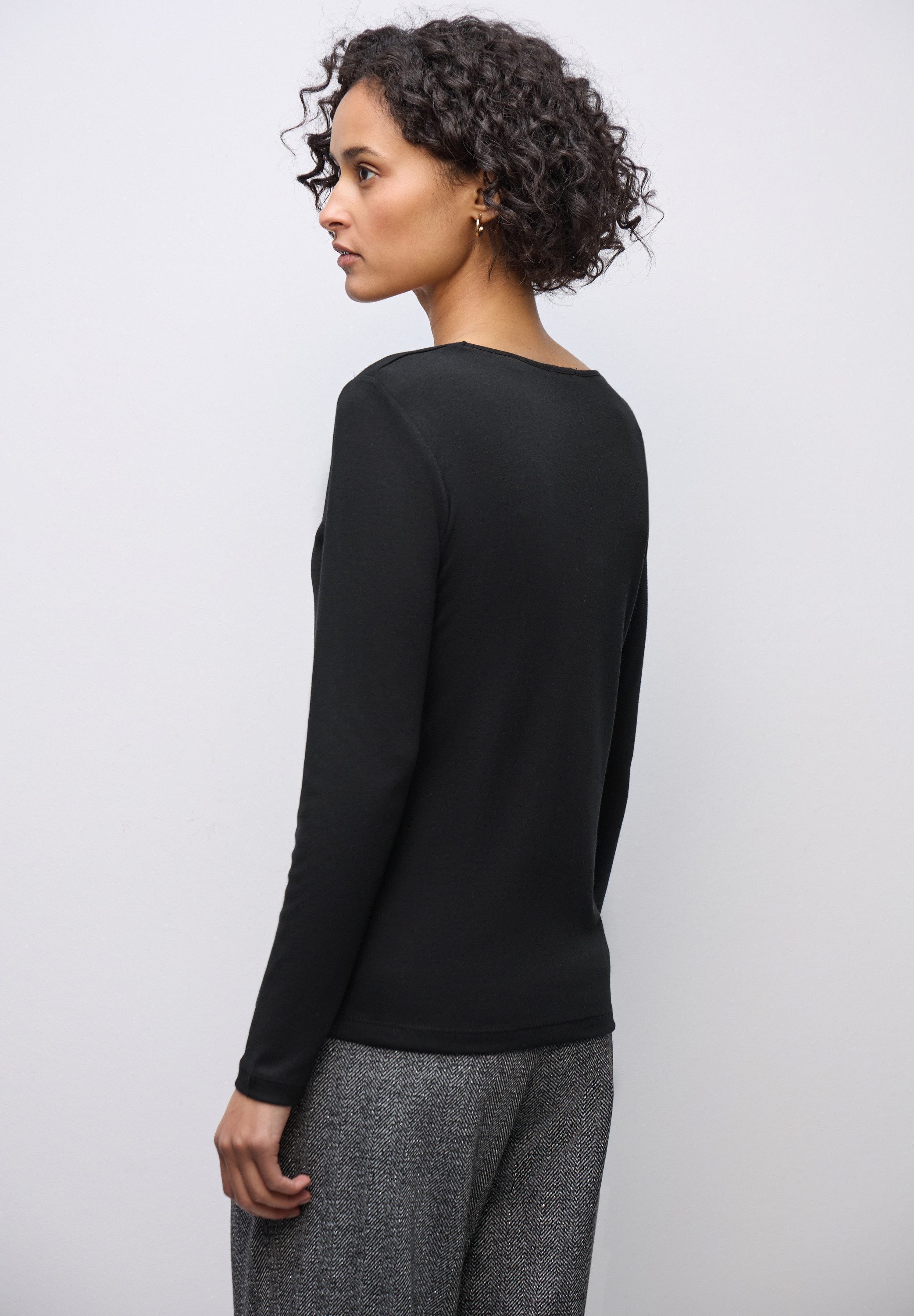 STREET ONE Langarmshirt im soften Baumwoll-Mix günstig online kaufen