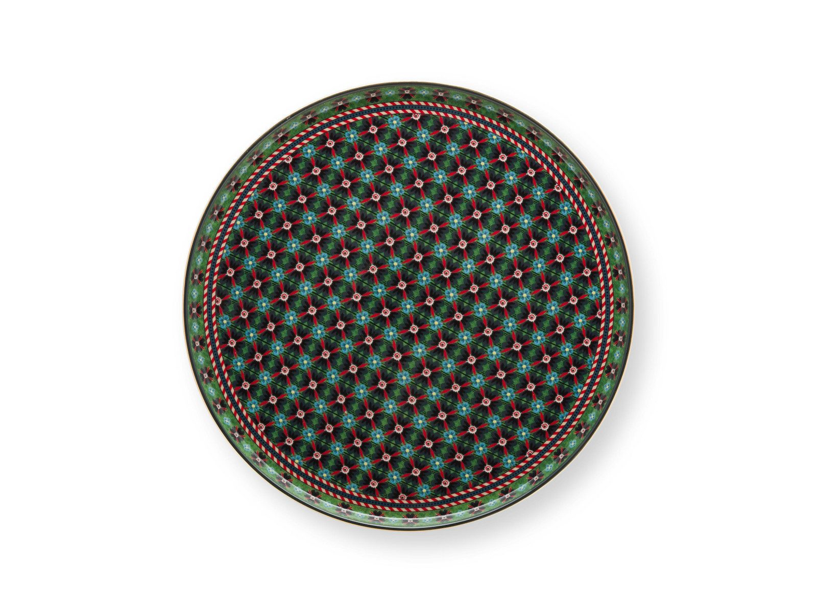 PiP Studio Tortenplatte Berry Blues Tortenplatte klein clover green 21cm, Porzellan, (Platten)