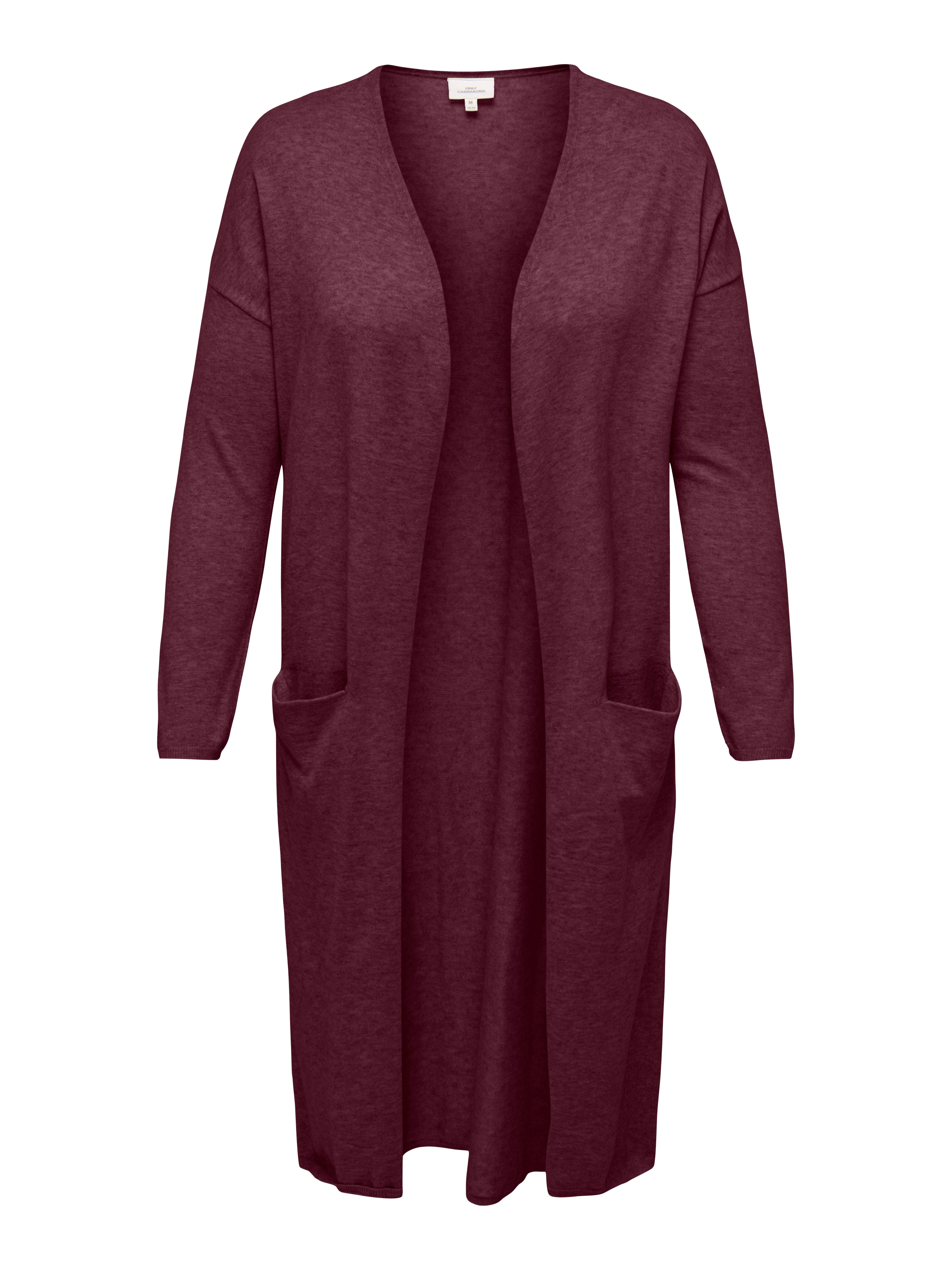 ONLY CARMAKOMA Strickjacke CARNEW ESLY LS OPEN LONG CARDIGAN NP KNT Viskosemischung