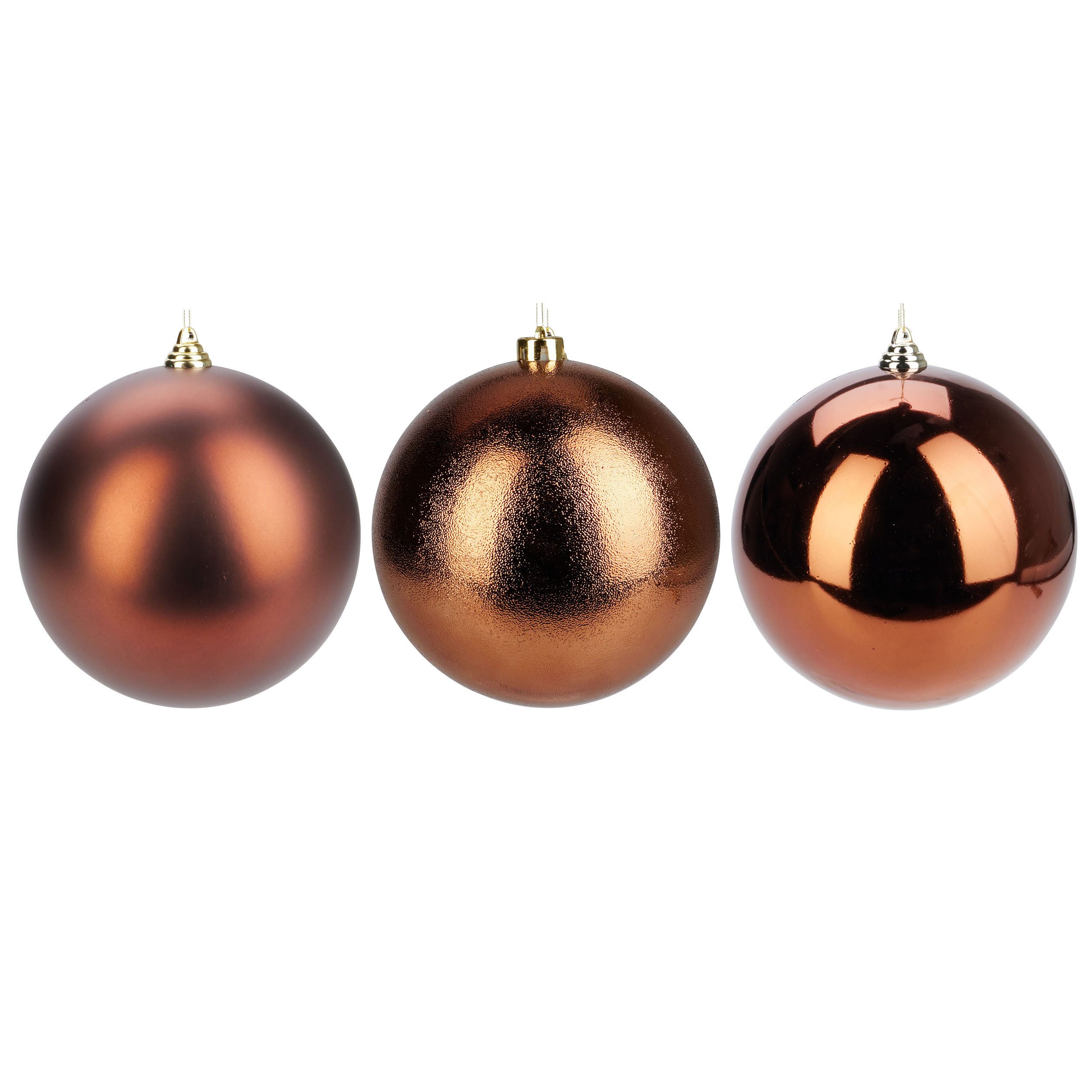 Annastore Weihnachtsbaumkugel Weihnachtskugeln aus Kunststoff zum Hängen - Wetterfest Outdoor (3 St), Christbaumkugeln für draußen, Weihnachtkugeln