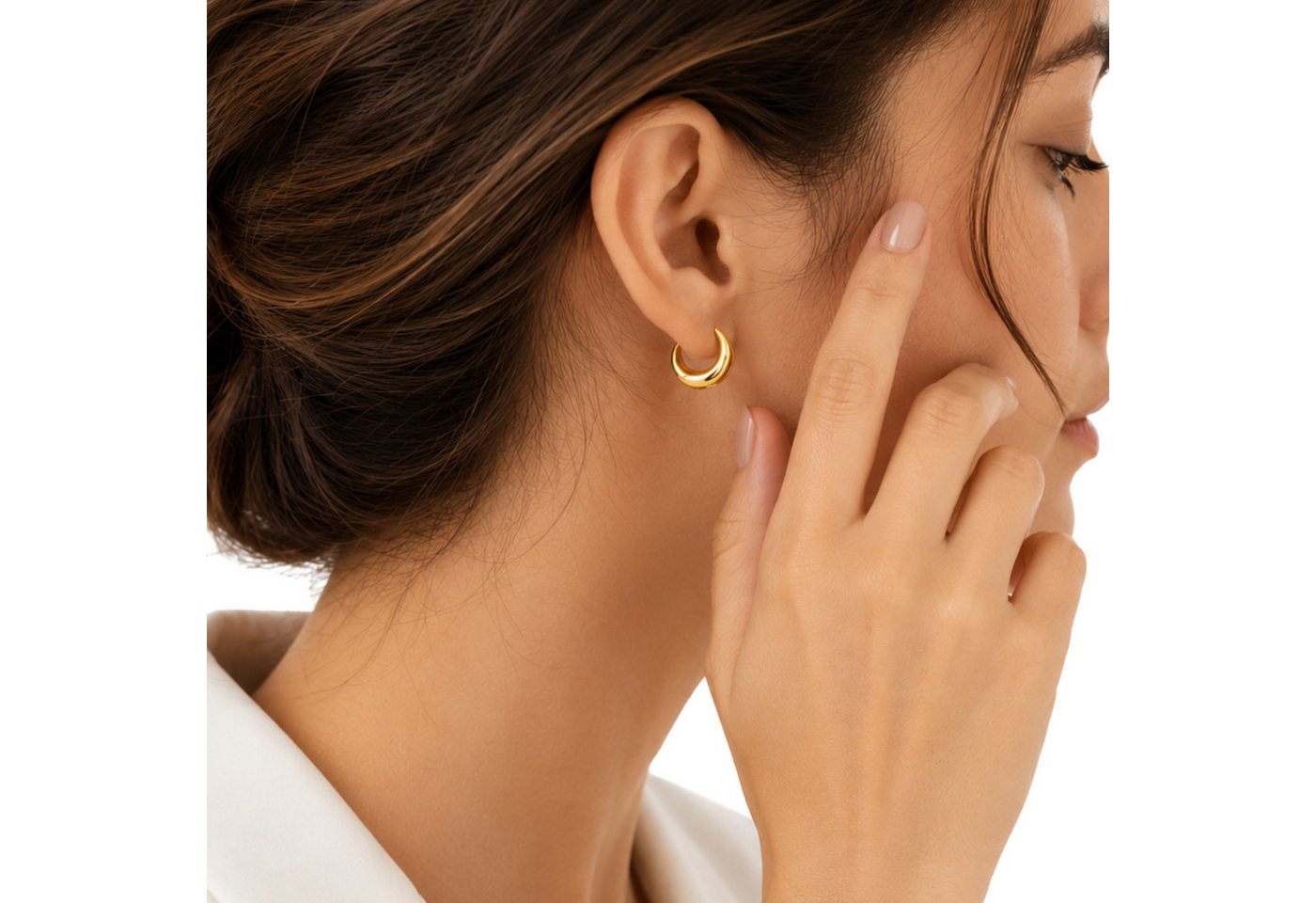 XCOAST Creolen-Set Trendige Creolen mit 18K Goldbeschichtung – elegant, farbecht (leicht & angenehm, 2-tlg., Creolen Damen gold Set 18k), langlebiger Schmuck, rostfrei, farbecht langlebig