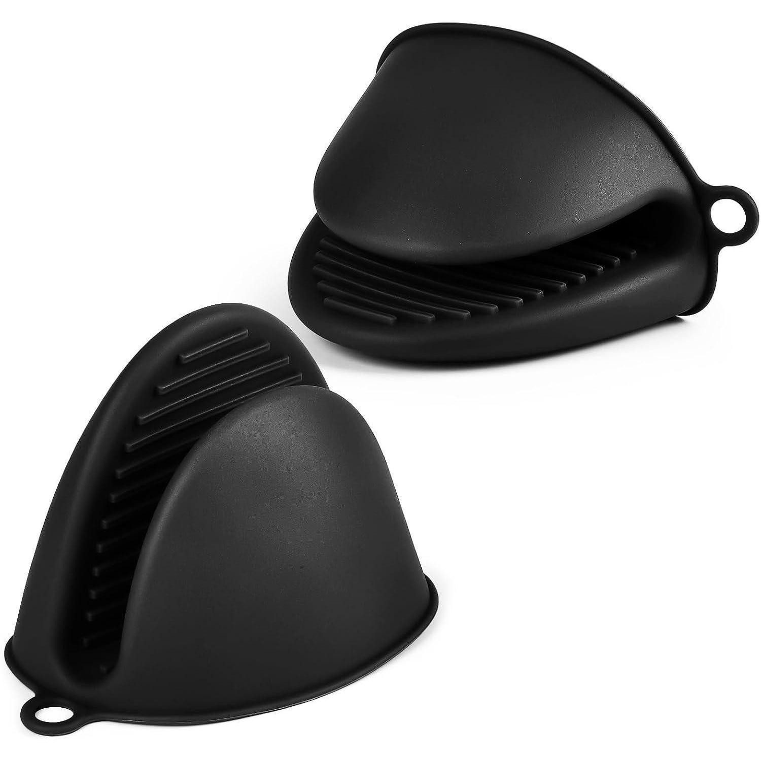 AUAUY Topfhandschuhe 1 Paar hitzebeständige Silikon Ofenhandschuhe Mini Topflappen BBQ