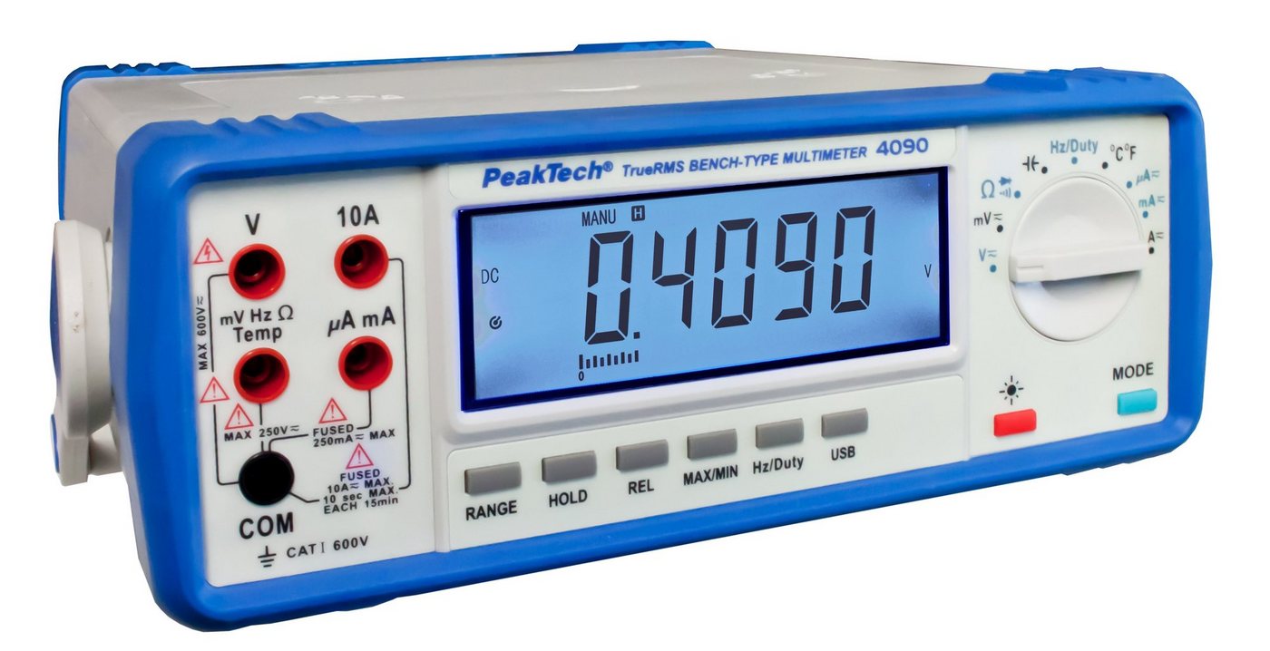 Thumbnail - PeakTech Multimeter PeakTech 4090: TrueRMS Tischmultimeter ~ 22.000 Counts ~ mit USB