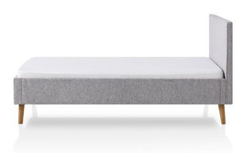meise.möbel Polsterbett Stormy (in grau, Liegefläche 140x200 oder 180x200 cm), mit Mittelsteg