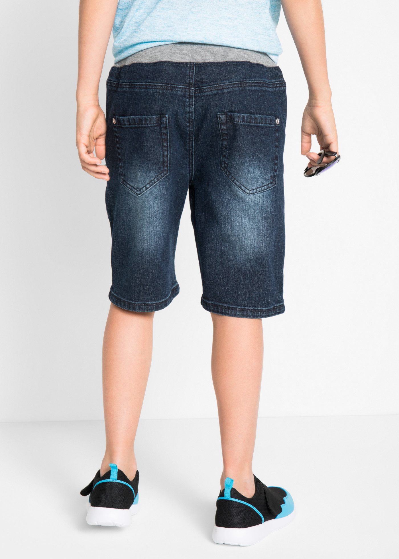 bonprix Bermudas mit elastischem Bund und Bindeband, Regular Fit, schmale Passform