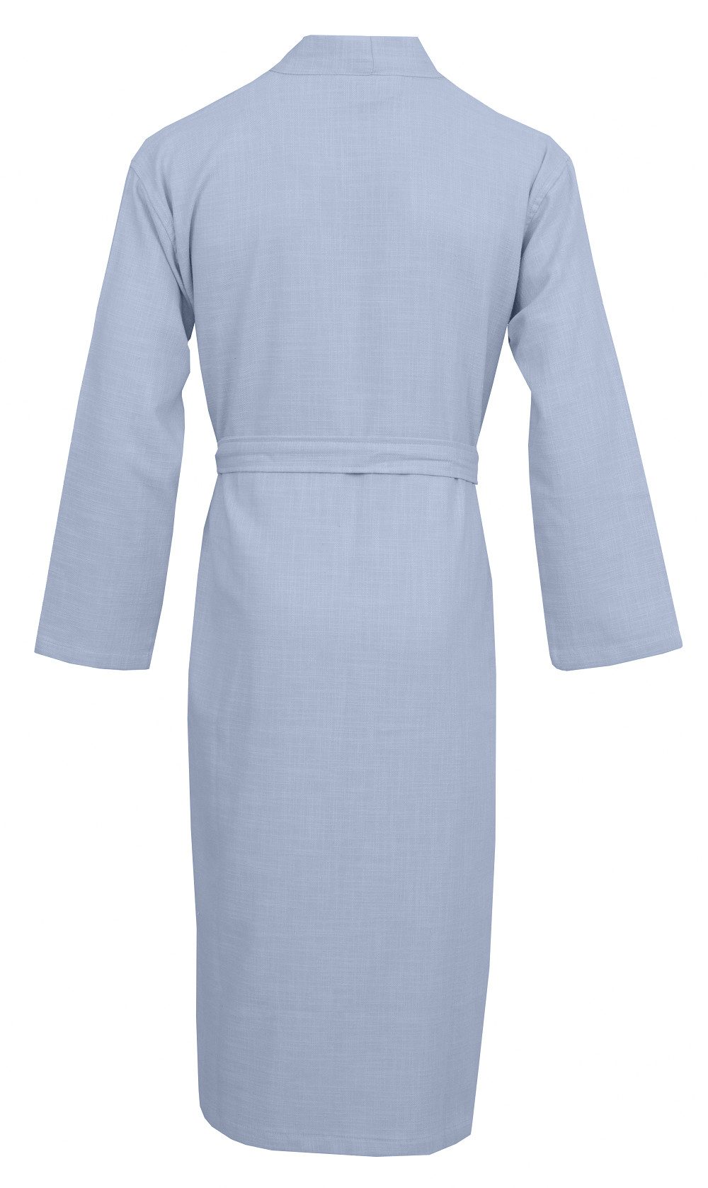 Carl Ross Unisex-Bademantel flat weave, Langform, Frottier, Kimono-Kragen, Gürtel, Kimono