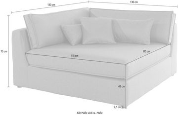 RAUM.ID Sofa-Eckelement Enid, Teil eines Modulsofas, fester Sitzkomfort, auch in Breitcord