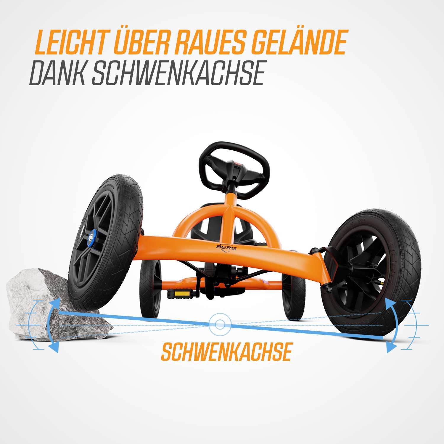 Berg Go-Kart BERG Gokart Buddy B-Orange 2.0 BFR mit Rundumleuchte