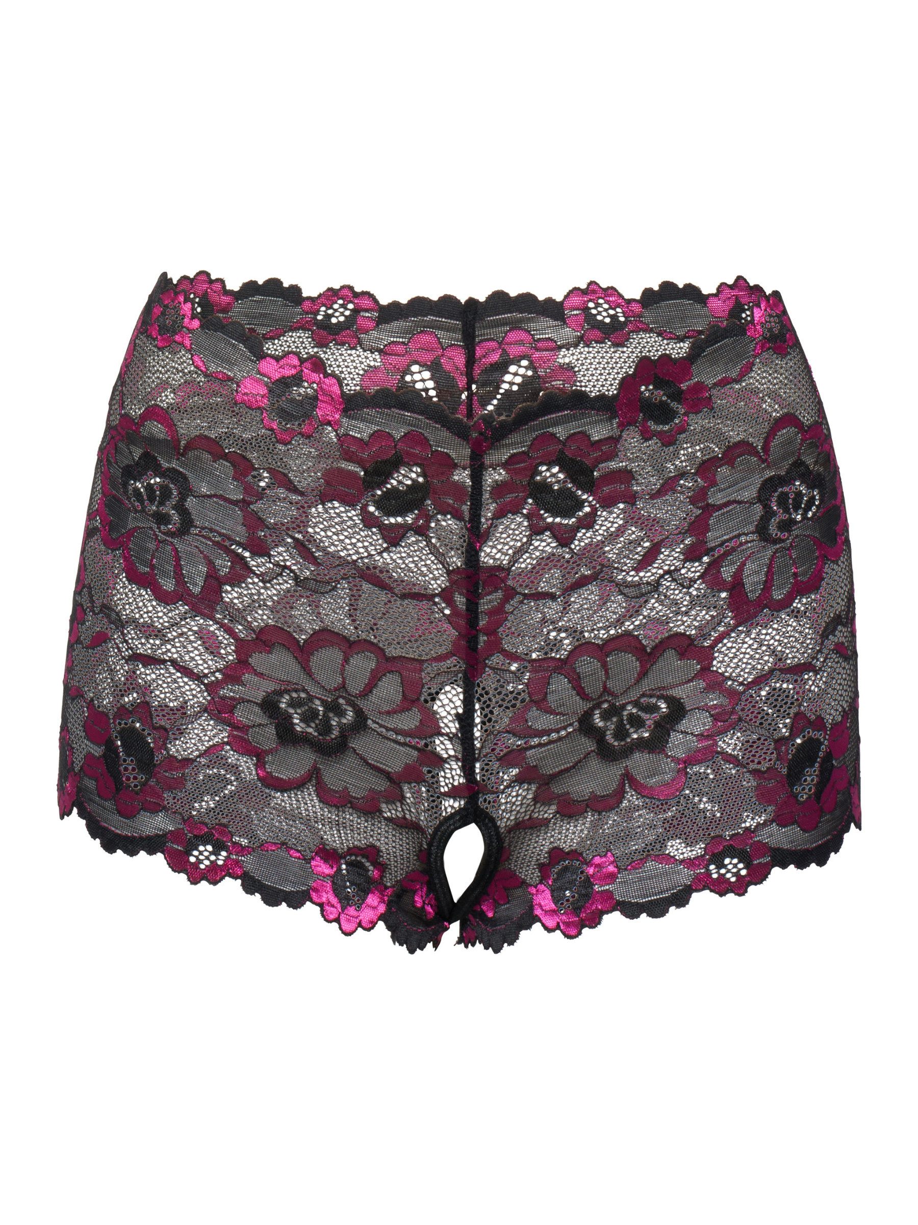 Elegant Love High-Waist-Slip-Ouvert Unterwäsche aus Spitze, Dessous Höschen Sexy Damenunterhosen, Reizwäsche, am Schritt offen