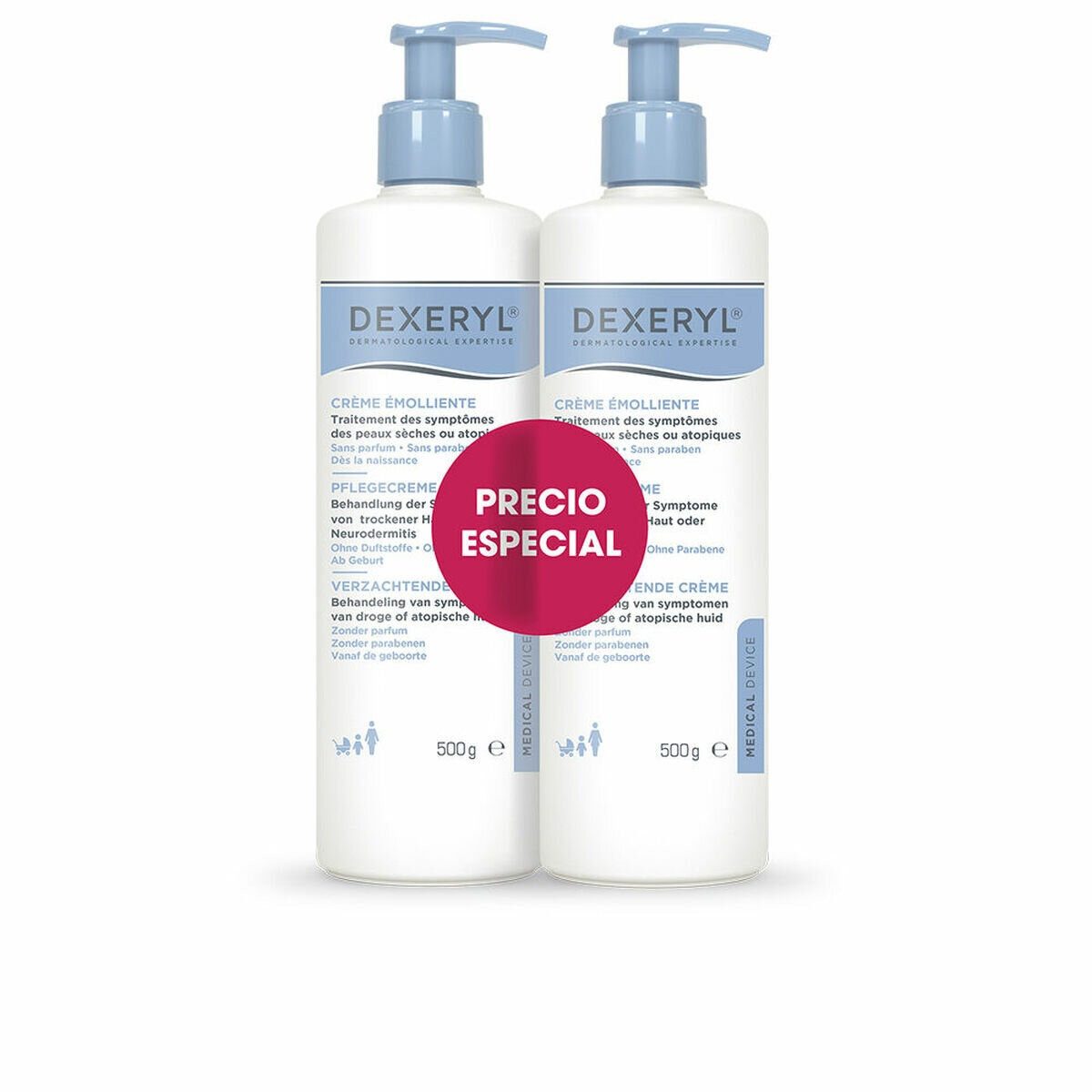 Dexeryl Hautcreme EMOLIENT CREAM Packung 2 x 500 gr