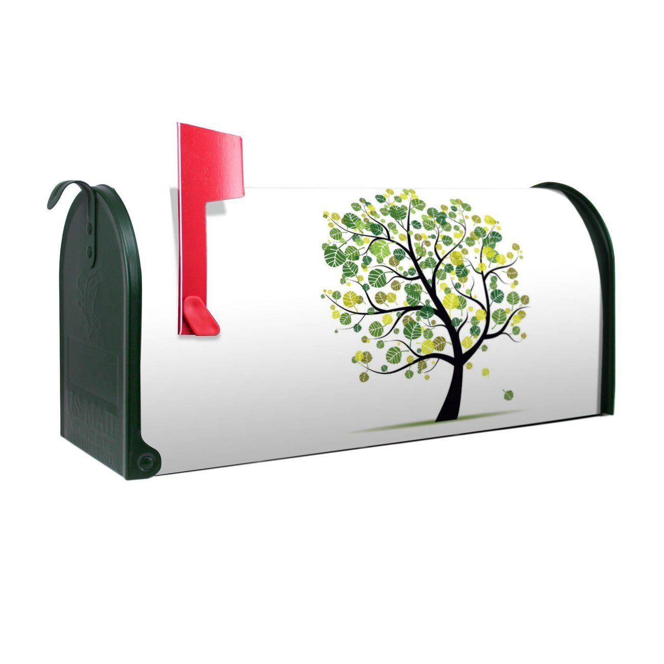 Mailbox Briefkasten cm x x 22 (Amerikanischer 51 grün original 17 Briefkasten, aus banjado Laubzauberbaum USA), Amerikanischer Mississippi