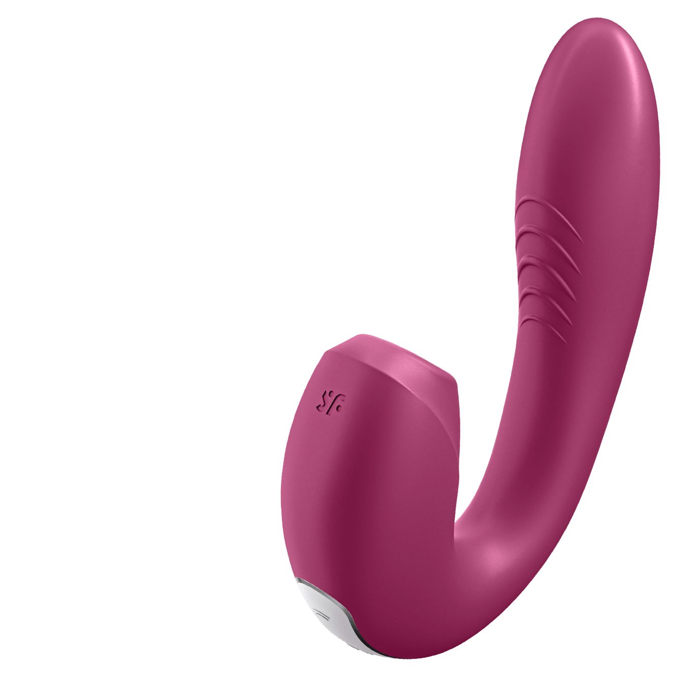 Satisfyer Klitoris-Stimulator Satisfyer 'Sunray Connect App', 15cm, Druckwellenvibrator, wasserdicht beere