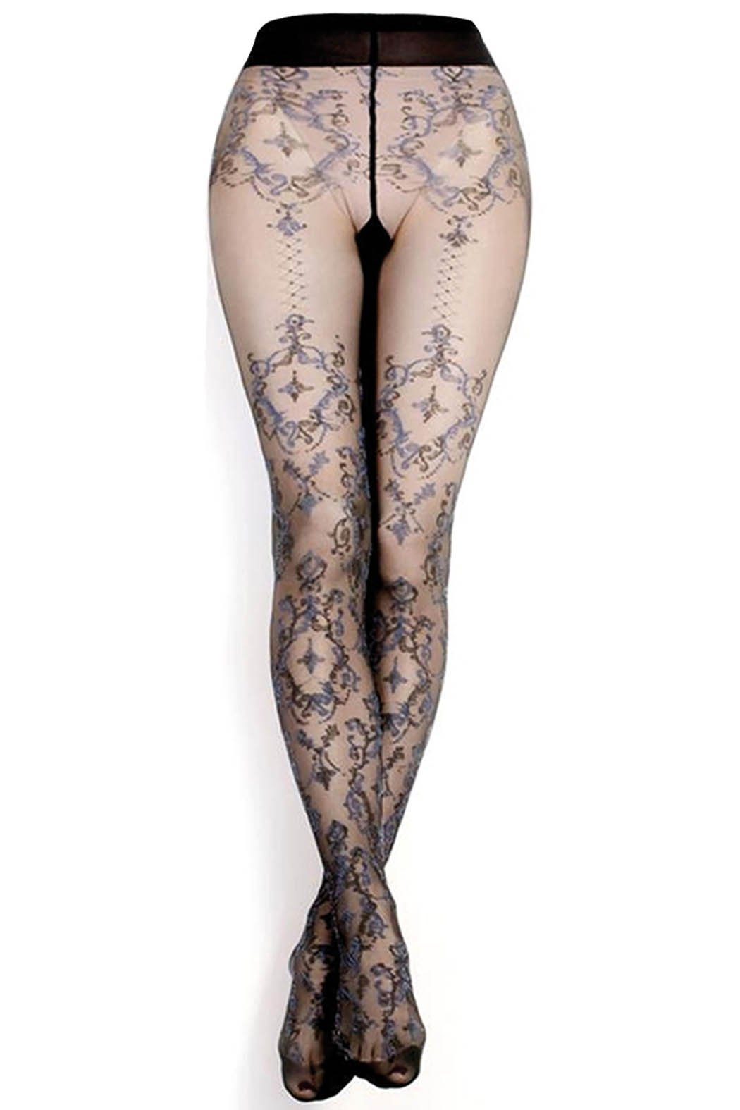 Ballerina´s Secret Feinstrumpfhose Damen mit kontrastierenden Ornamenten Art.412 20 DEN (Packung 1 St. 1er-Pack) verführerisch