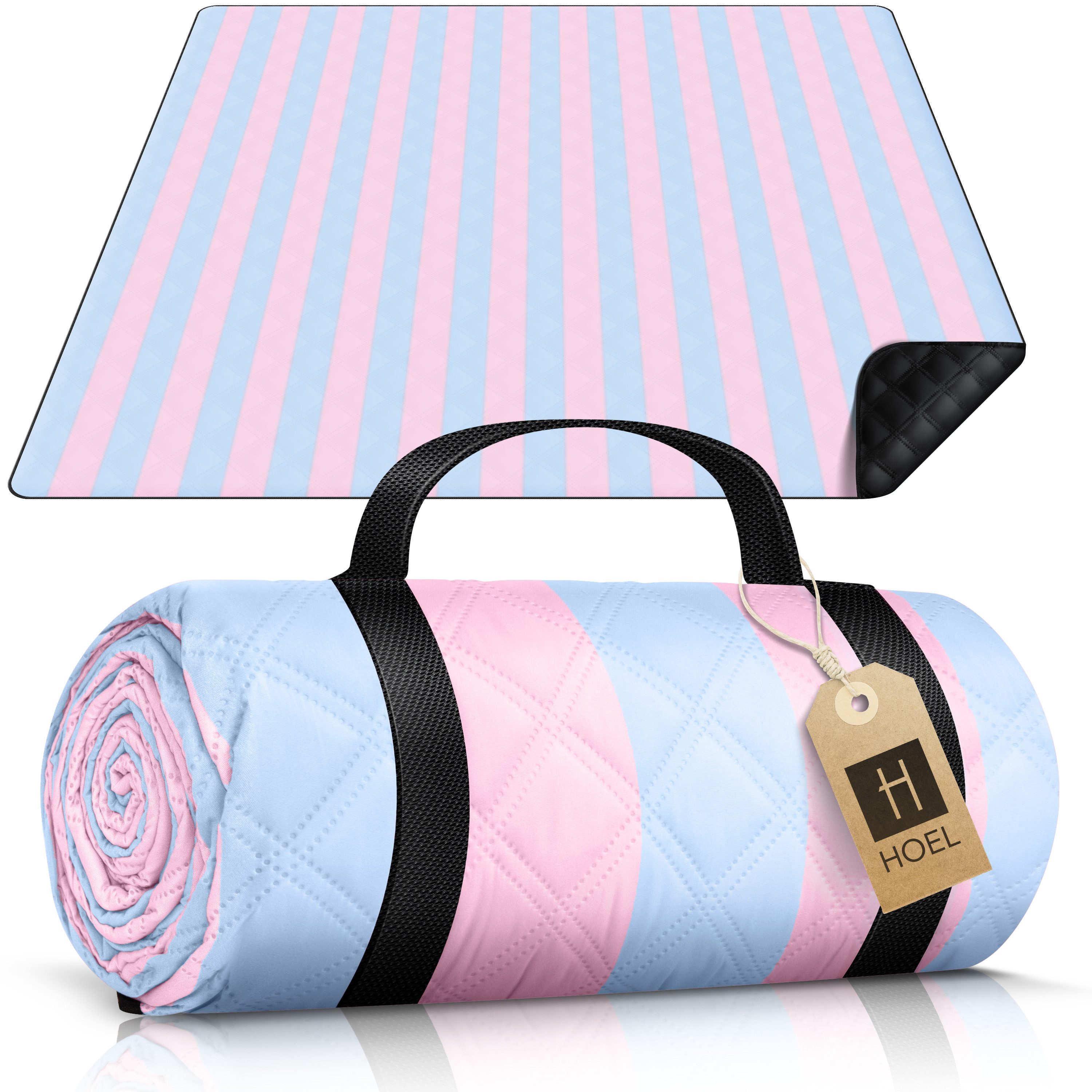 Picknickdecke HOEL® Picknickdecke 200x200 cm wasserabweisend + isoliert XXL