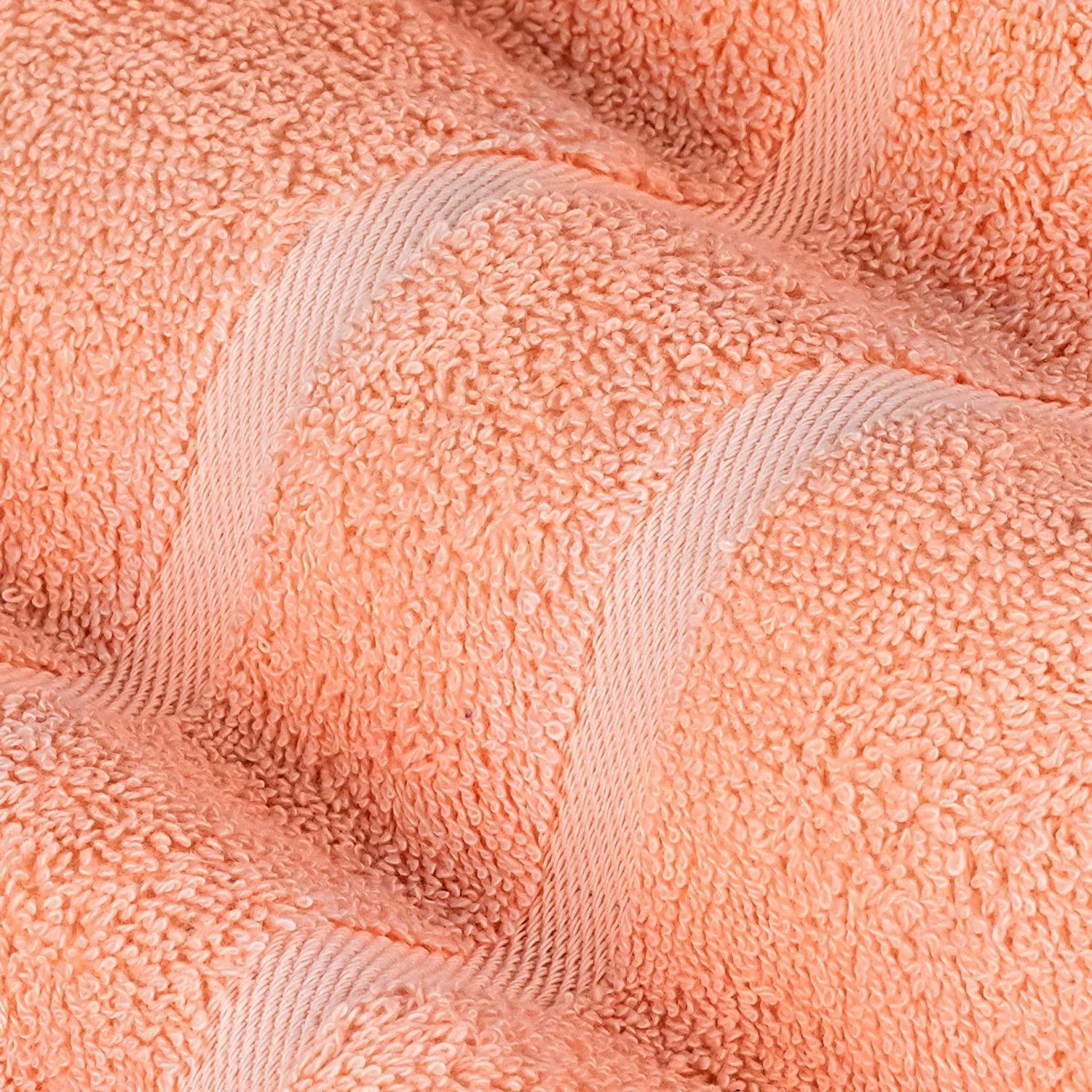 Handtuch 2x 100% Pack, Teilig) Farben Set 500 2x Baumwolle 500 Handtücher Peach GSM (8 Duschtücher verschiedenen 8er 4x Frottee in Baumwolle Handtuch GSM 100% als SET Gästehandtuch StickandShine