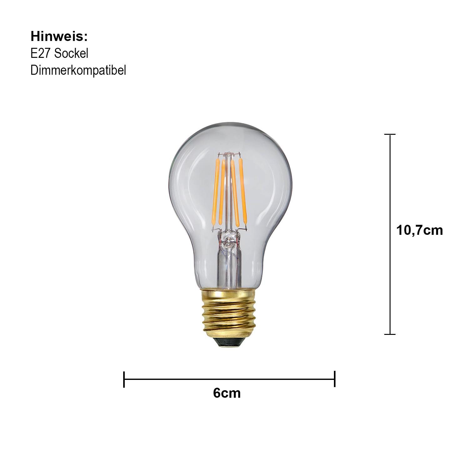 STAR TRADING LED Dekolicht Leuchtmittel, LED-Leuchtmittel,Soft Glow', E27, 4W, 400lm, dimmbar, warmweiß