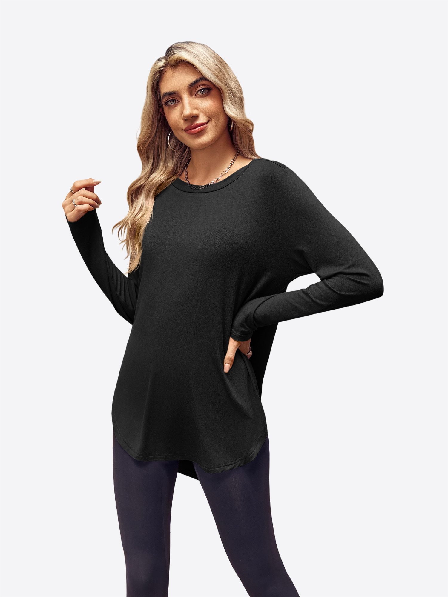 Imily Bela Longshirt Damen Langärmlige Tunika-Tops günstig online kaufen