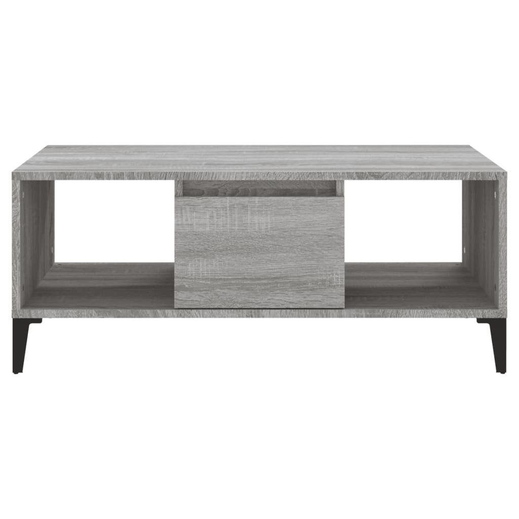 | Grau Holzwerkstoff Couchtisch Grau Sonoma Sonoma (1-St) Grau 90x50x36,5 Sonoma cm Couchtisch vidaXL