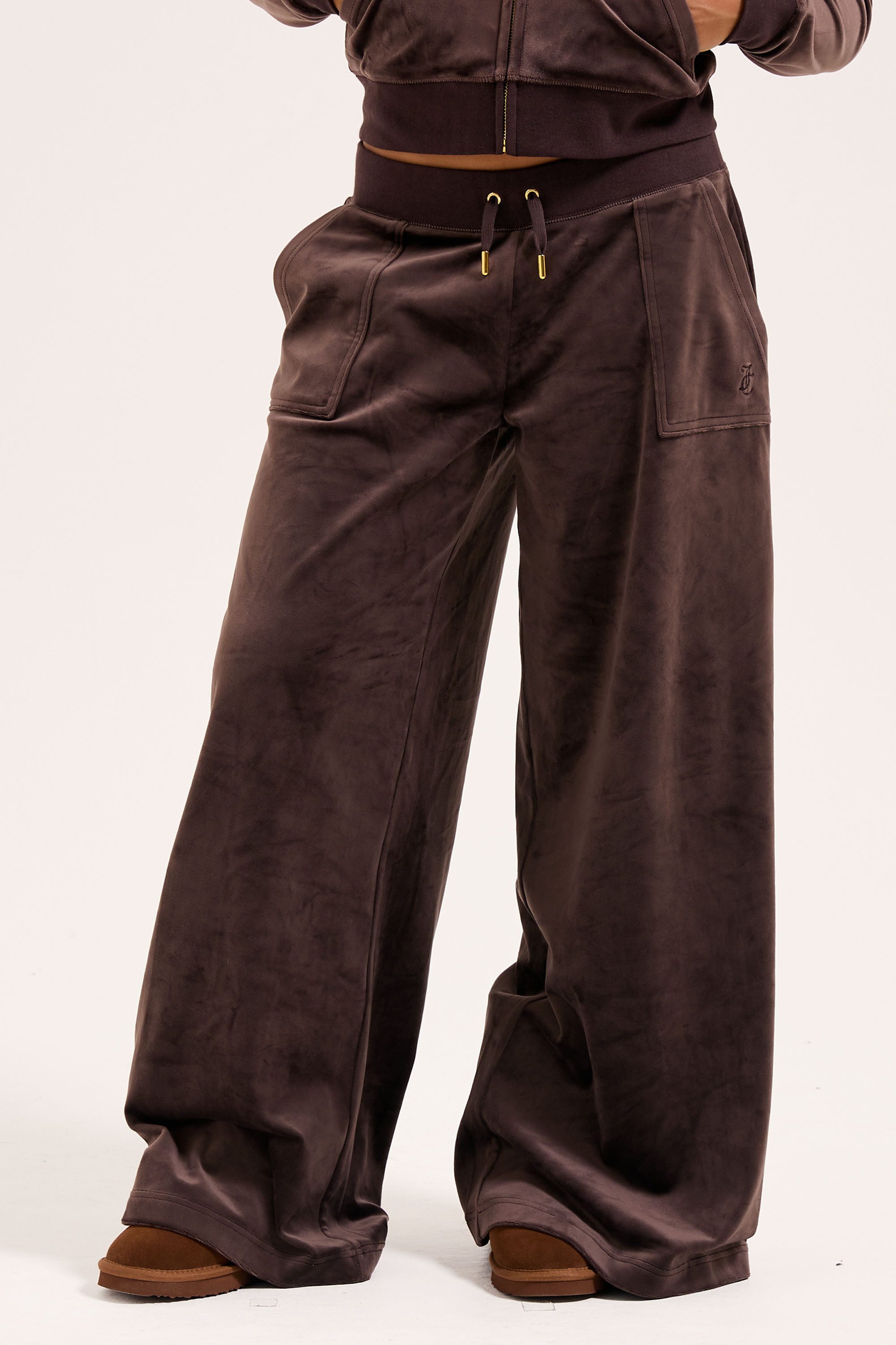 Juicy Couture Sweathose WIDE LEG JOGGER GOLD WITH JC EMBROIDERY Damen Train günstig online kaufen