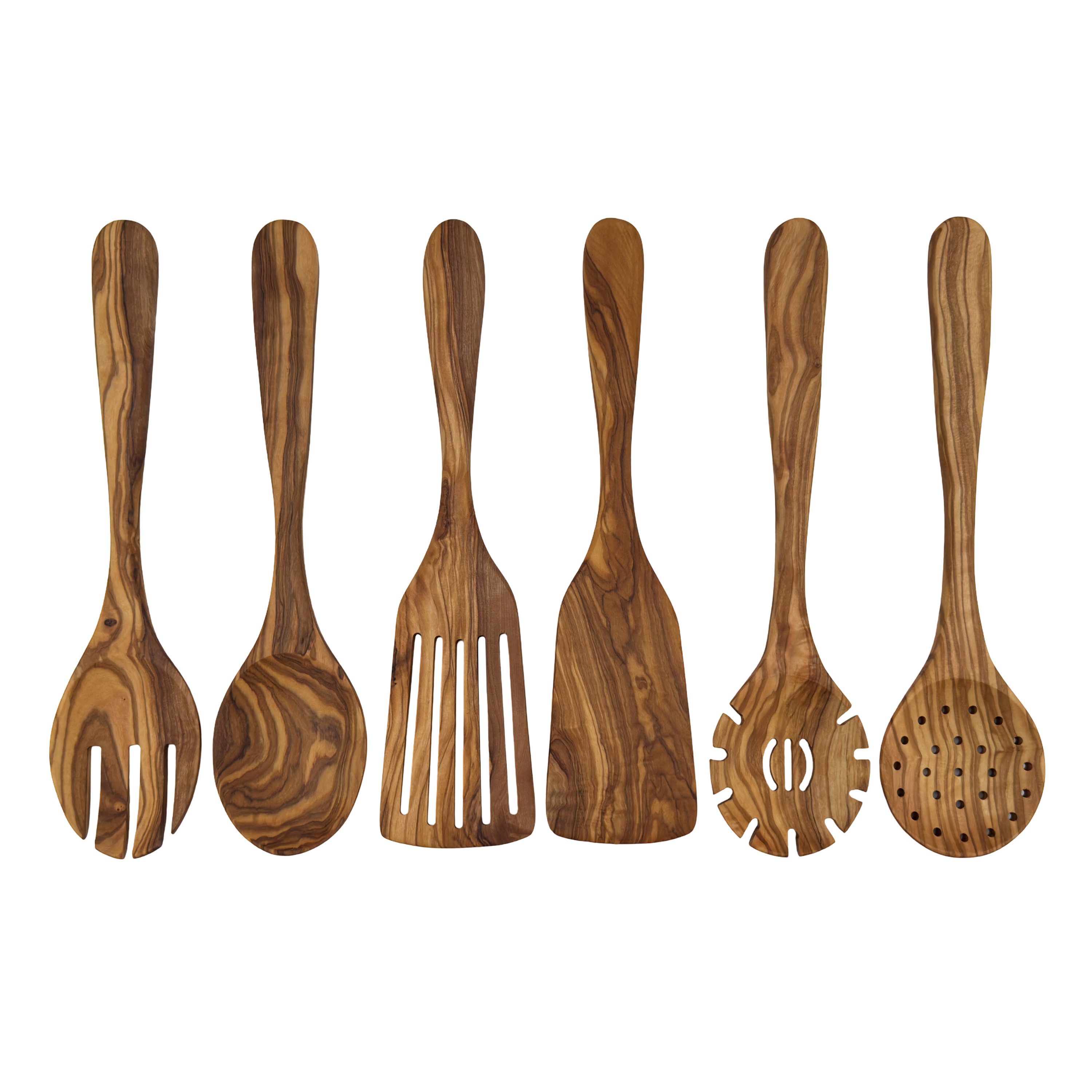 medina mood Kochbesteck-Set Küchenhelfer Set "Plaisir" L 30 cm 6-teilig aus Olivenholz (1-tlg)