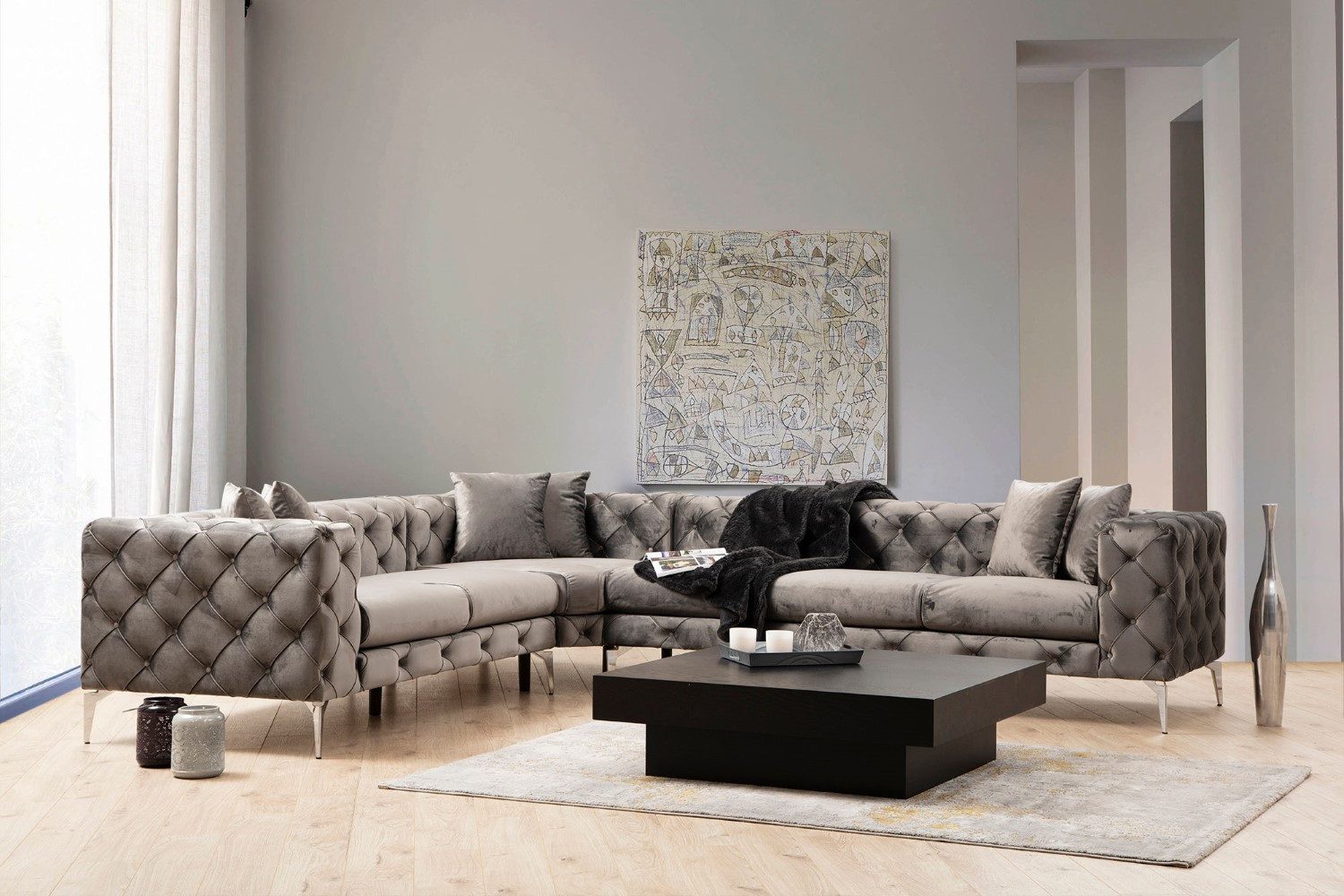 Myhomelando Ecksofa Como, XXL-Ecksofa für die ganze Familie