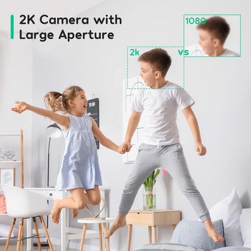 Diyarts Video-Babyphone, 2K HD Auflösung, Babymonitor, 1-tlg., App 24x7 Überwachung, Bewegungserkennung, Zwei-Wege-Audio, Flexible Installation, sicher, einfach – mit Alexa