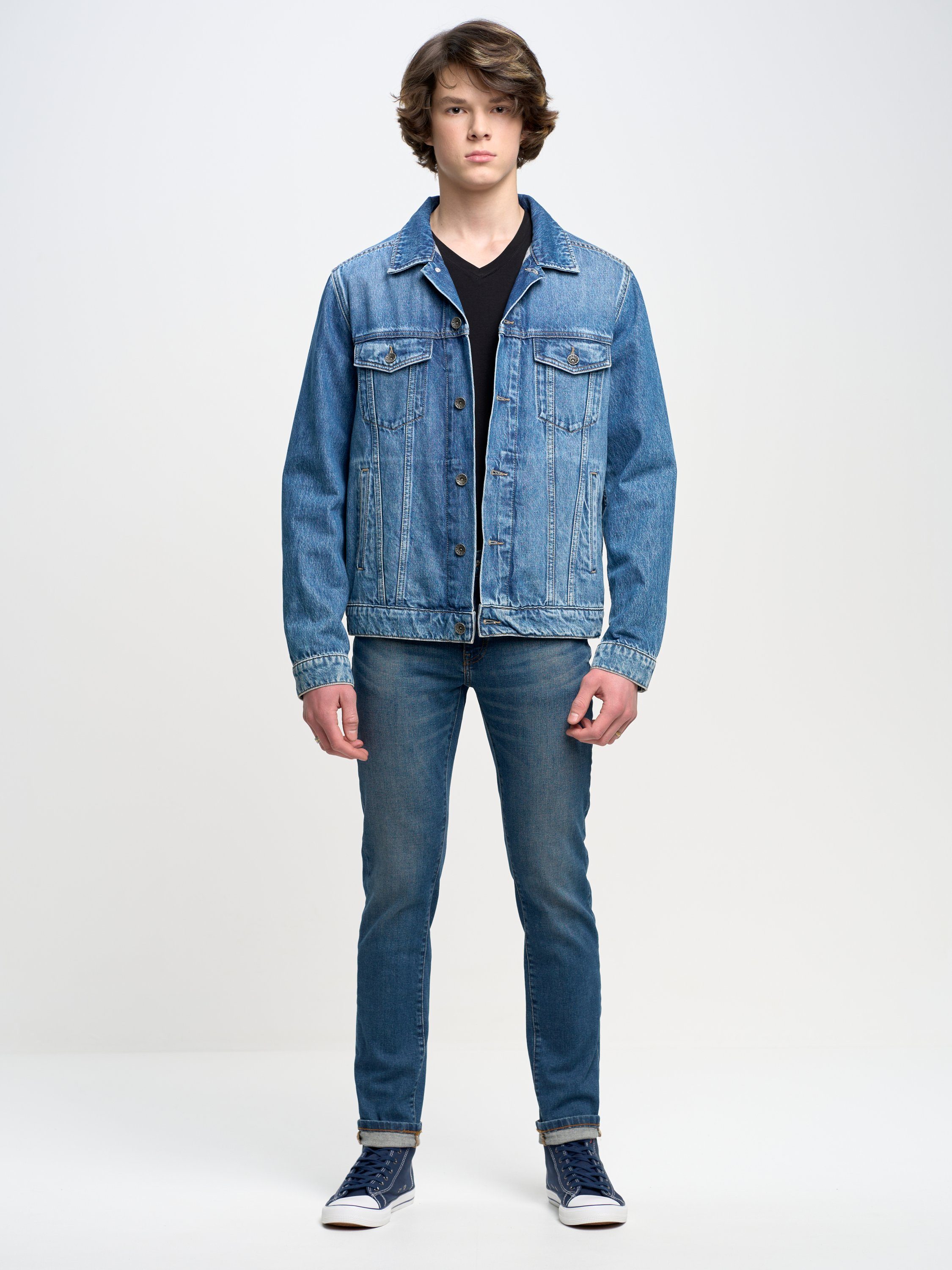 BIG STAR Skinny-fit-Jeans NADER (1-tlg) mittelblau