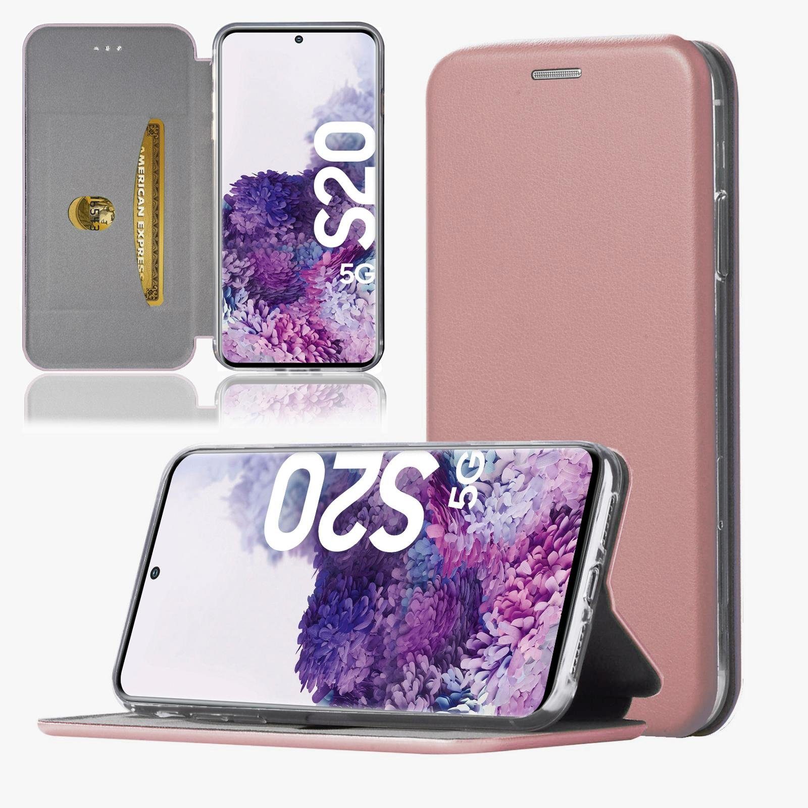 Numerva Handyhülle Hard Cover Etui für Samsung Galaxy S20, Flip Cover Schutz Hülle Tasche
