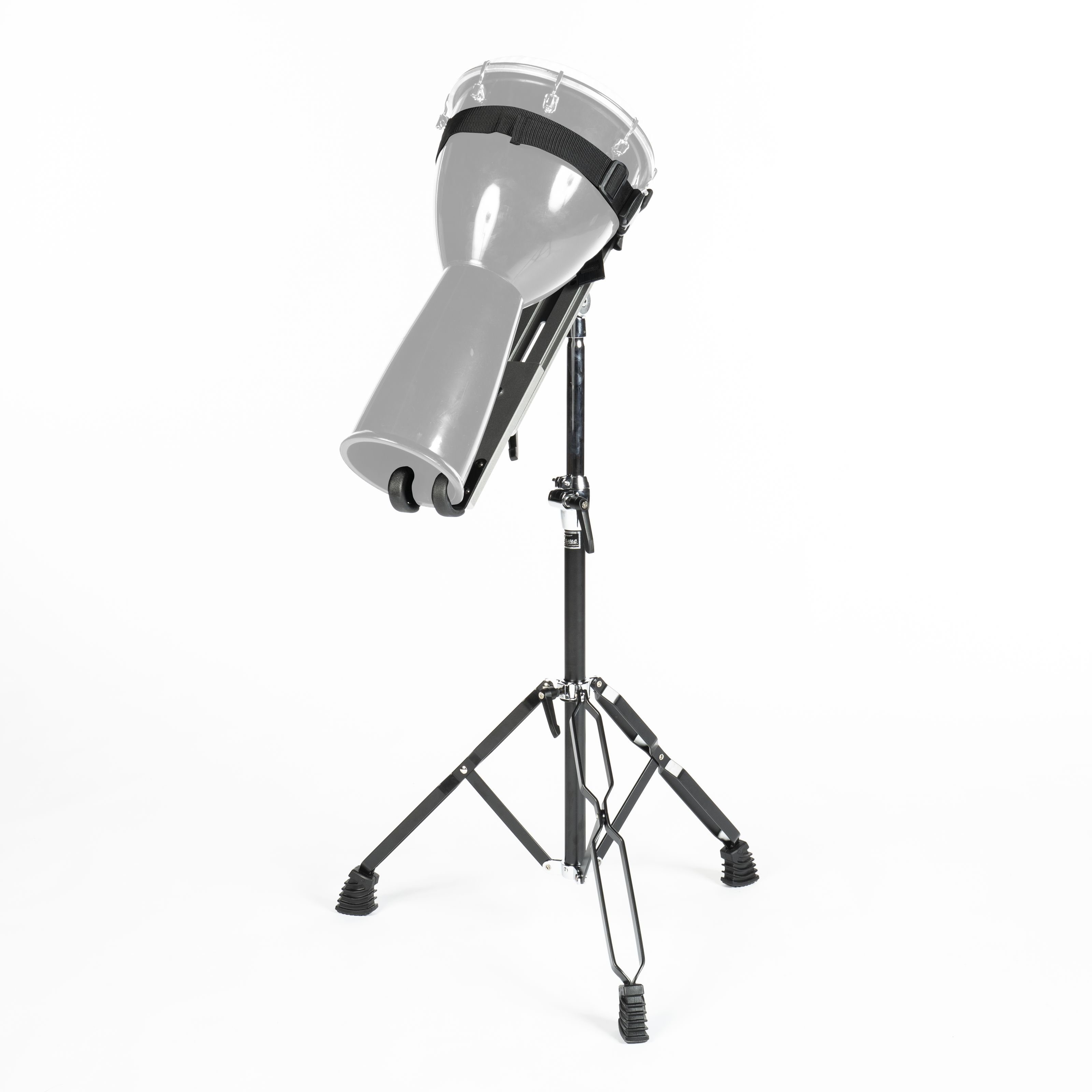 FAME Musikinstrumentenständer, (Djembeständer DJS9000 doppelstrebig höhenverstellbar breite Gummifüße Neigungswinkel einstellbar Zubehör Trommelhalter, Hardware, Percussion-Hardware), Djembeständer, höhenverstellbar, doppelstrebig. € 59,00
