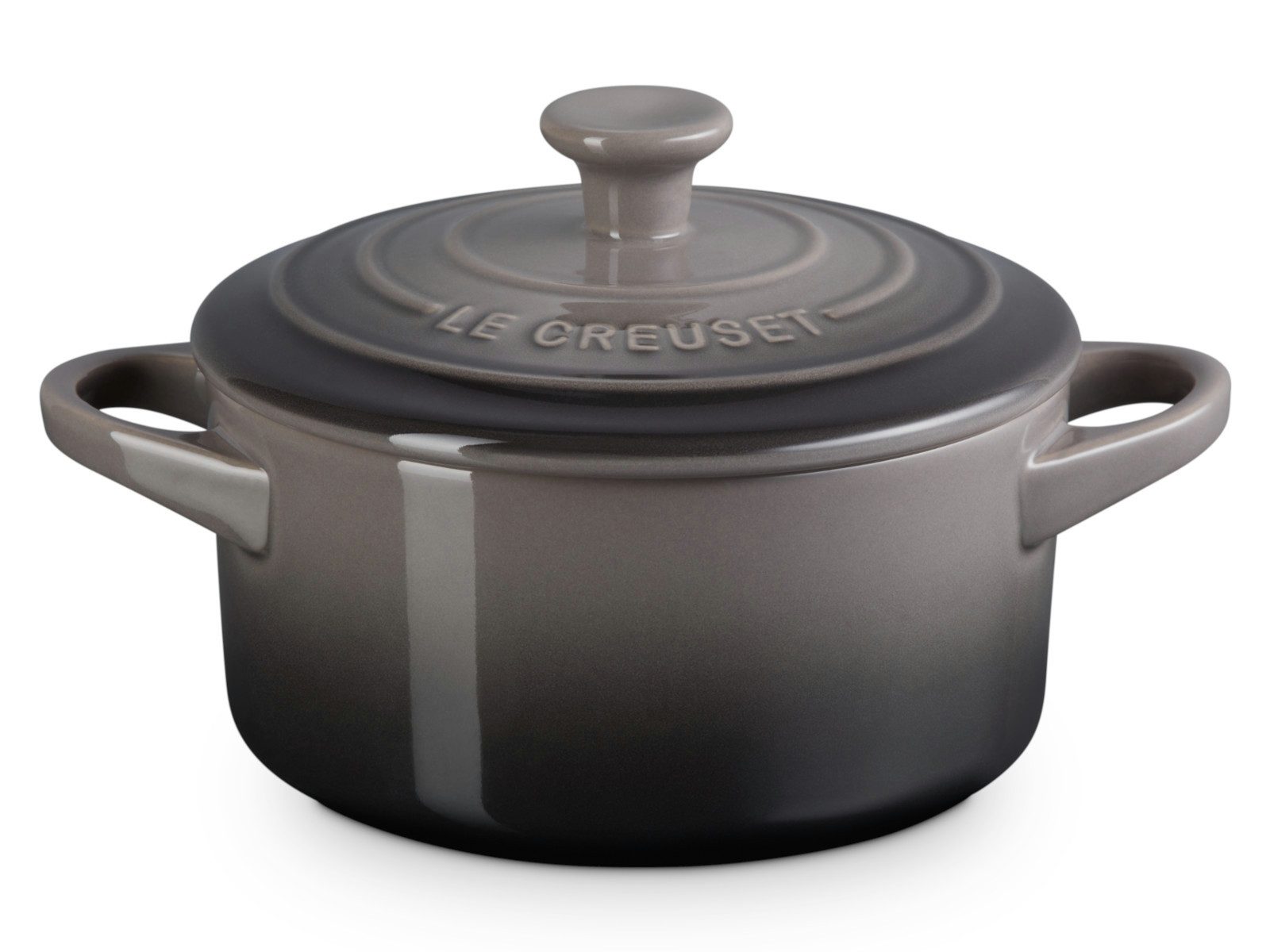 LE CREUSET Auflaufform Mini-Cocotte rund flint 14cm, Steinzeug