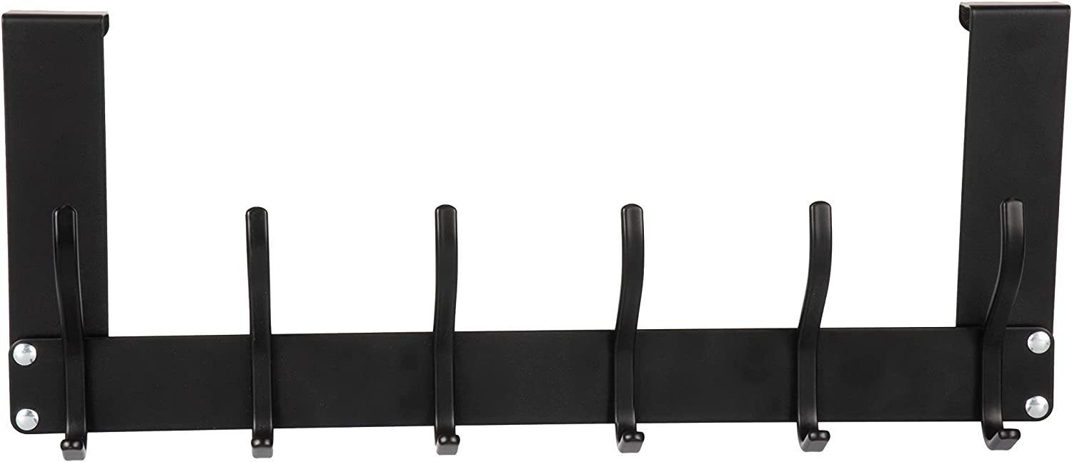 RUBBERNECK Garderobenhaken Türhaken mit Oberflächenschutz - Faltbare Edelstahl Garderobe, faltbar schwarz