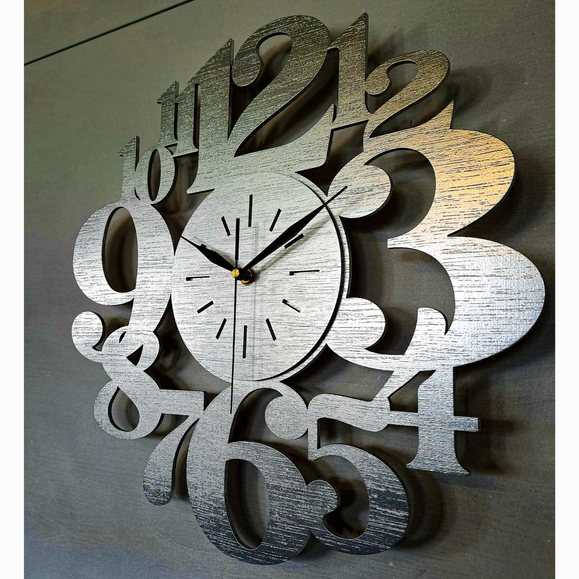 ORNAMENTI Wanduhr Handmade, grosse,modern, geometrisch, holz, günstig online kaufen
