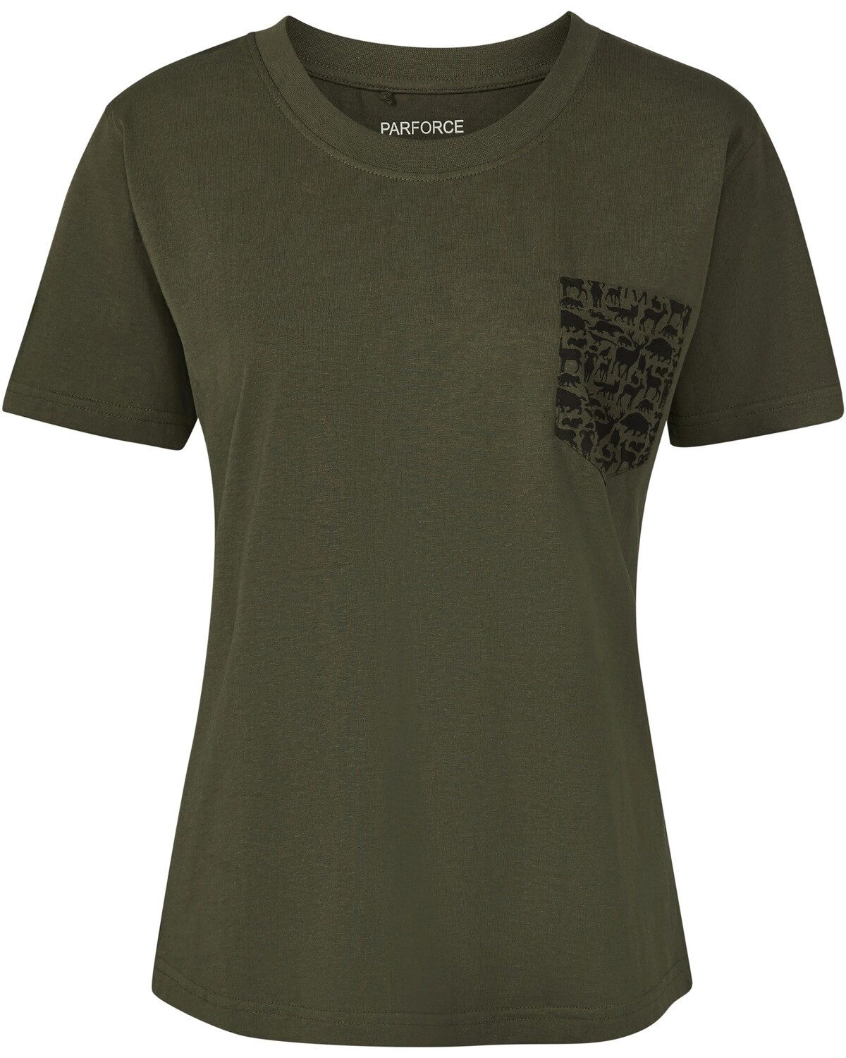 Parforce Essential T-Shirt Damen T-Shirt Brusttasche Waldtiere günstig online kaufen